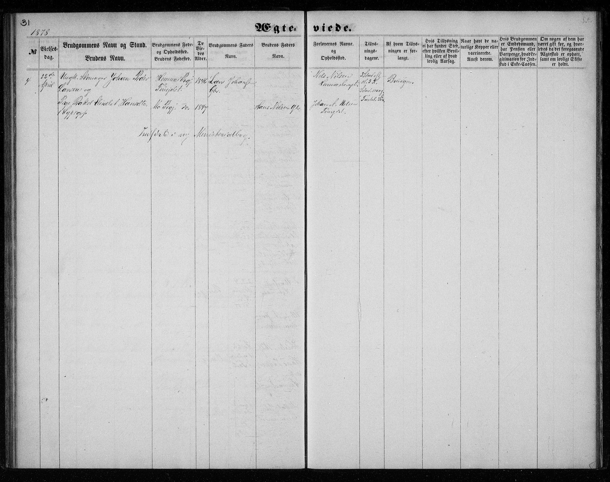 Ministerialprotokoller, klokkerbøker og fødselsregistre - Nordland, AV/SAT-A-1459/825/L0358: Parish register (official) no. 825A12, 1863-1878, p. 31