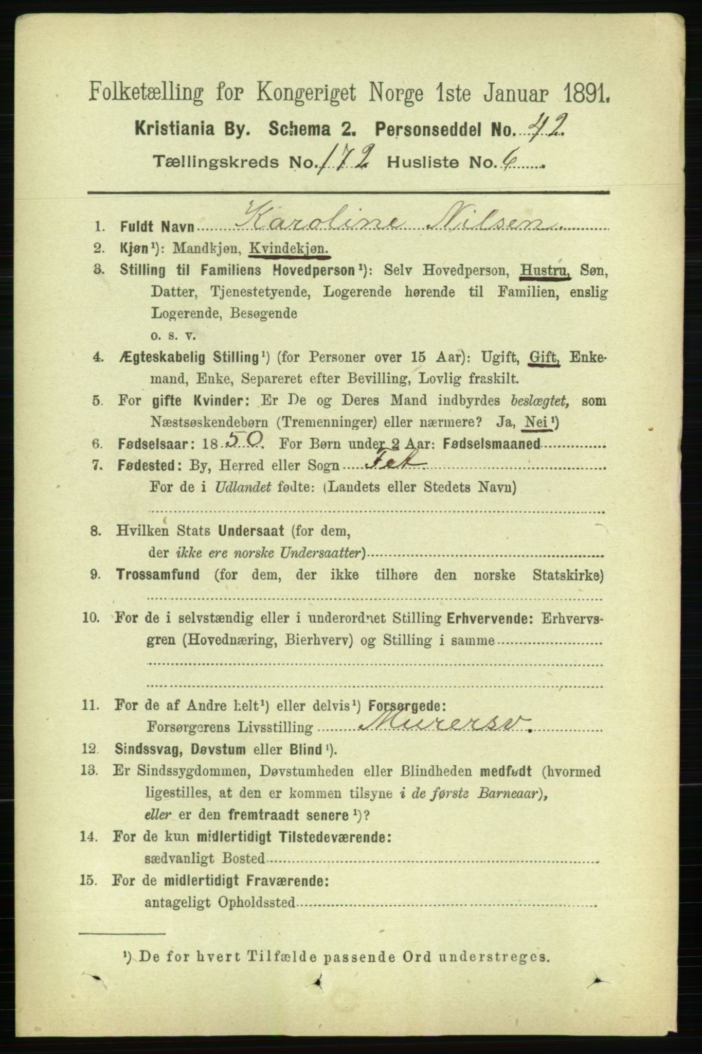 RA, 1891 census for 0301 Kristiania, 1891, p. 102056