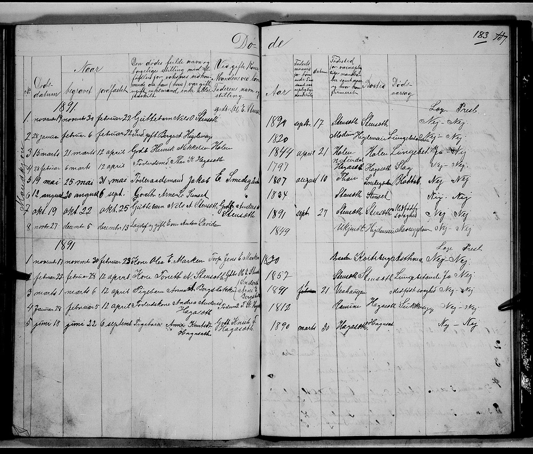 Nord-Aurdal prestekontor, AV/SAH-PREST-132/H/Ha/Hab/L0005: Parish register (copy) no. 5, 1876-1895, p. 183