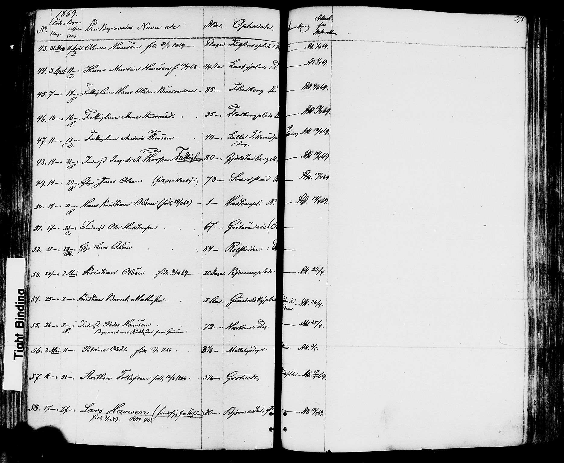 Rakkestad prestekontor Kirkebøker, AV/SAO-A-2008/F/Fa/L0011: Parish register (official) no. I 11, 1862-1877, p. 371