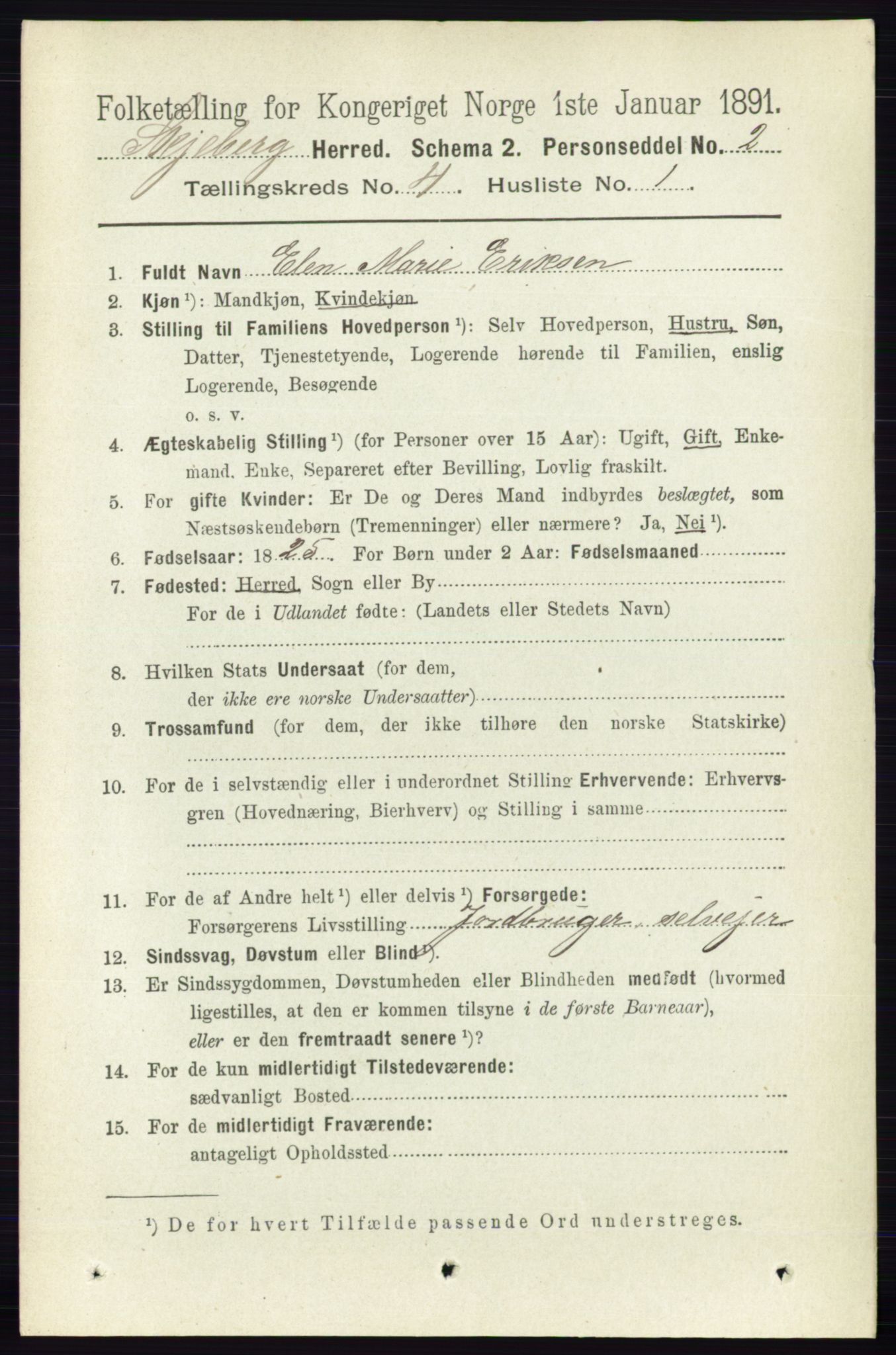 RA, 1891 census for 0115 Skjeberg, 1891, p. 1870