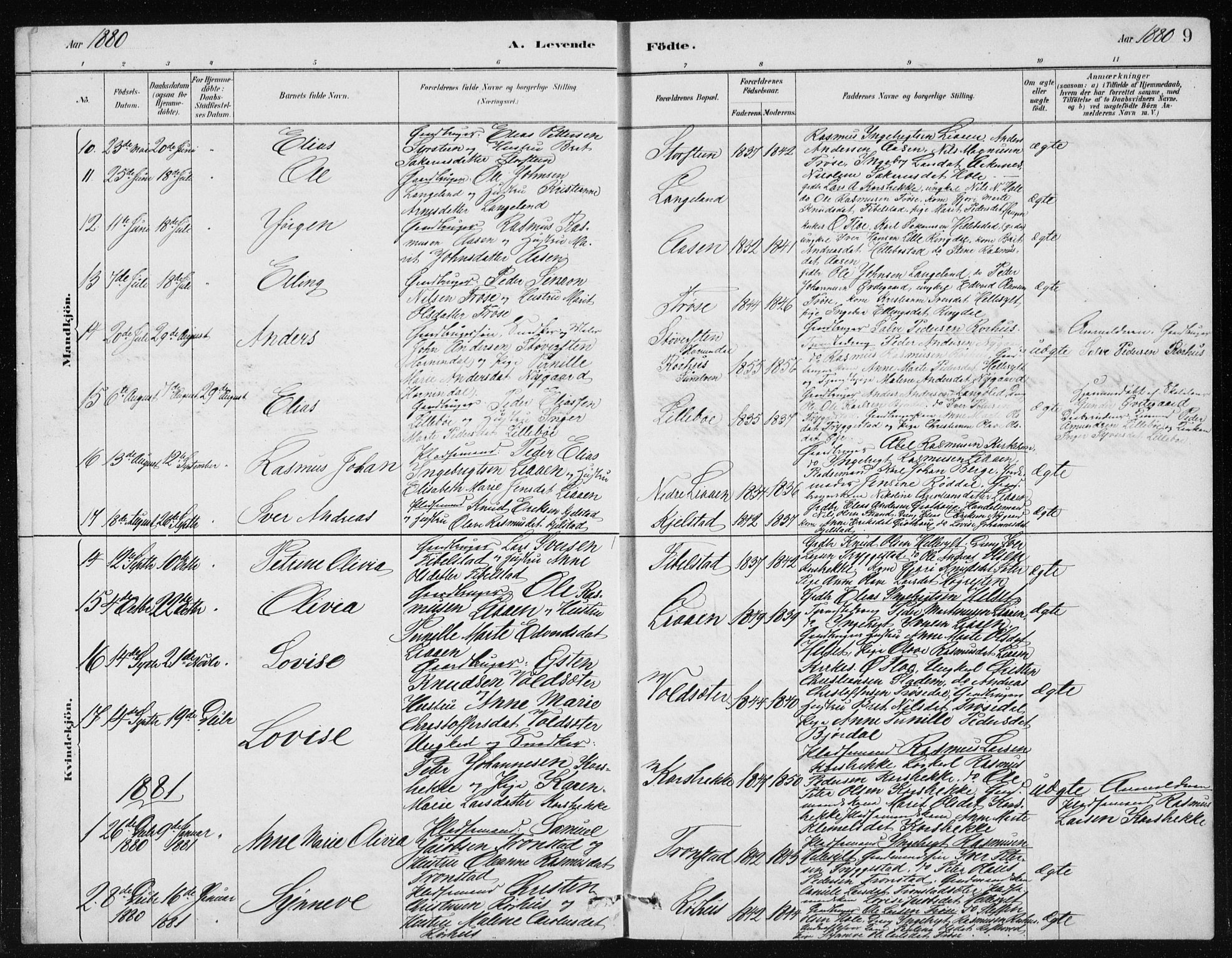 Ministerialprotokoller, klokkerbøker og fødselsregistre - Møre og Romsdal, SAT/A-1454/517/L0230: Parish register (copy) no. 517C03, 1879-1912, p. 9