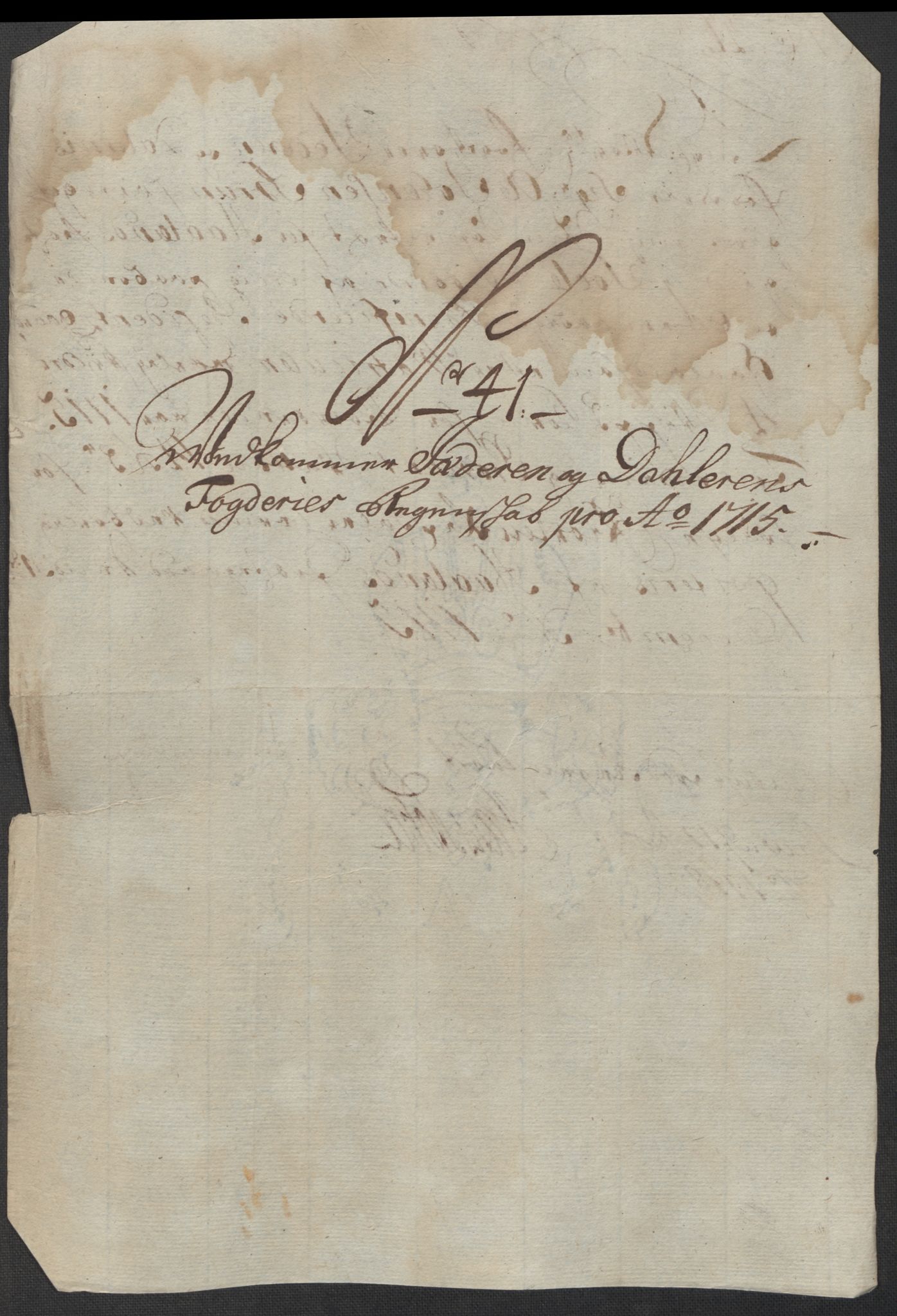Rentekammeret inntil 1814, Reviderte regnskaper, Fogderegnskap, RA/EA-4092/R46/L2740: Fogderegnskap Jæren og Dalane, 1715-1716, p. 167