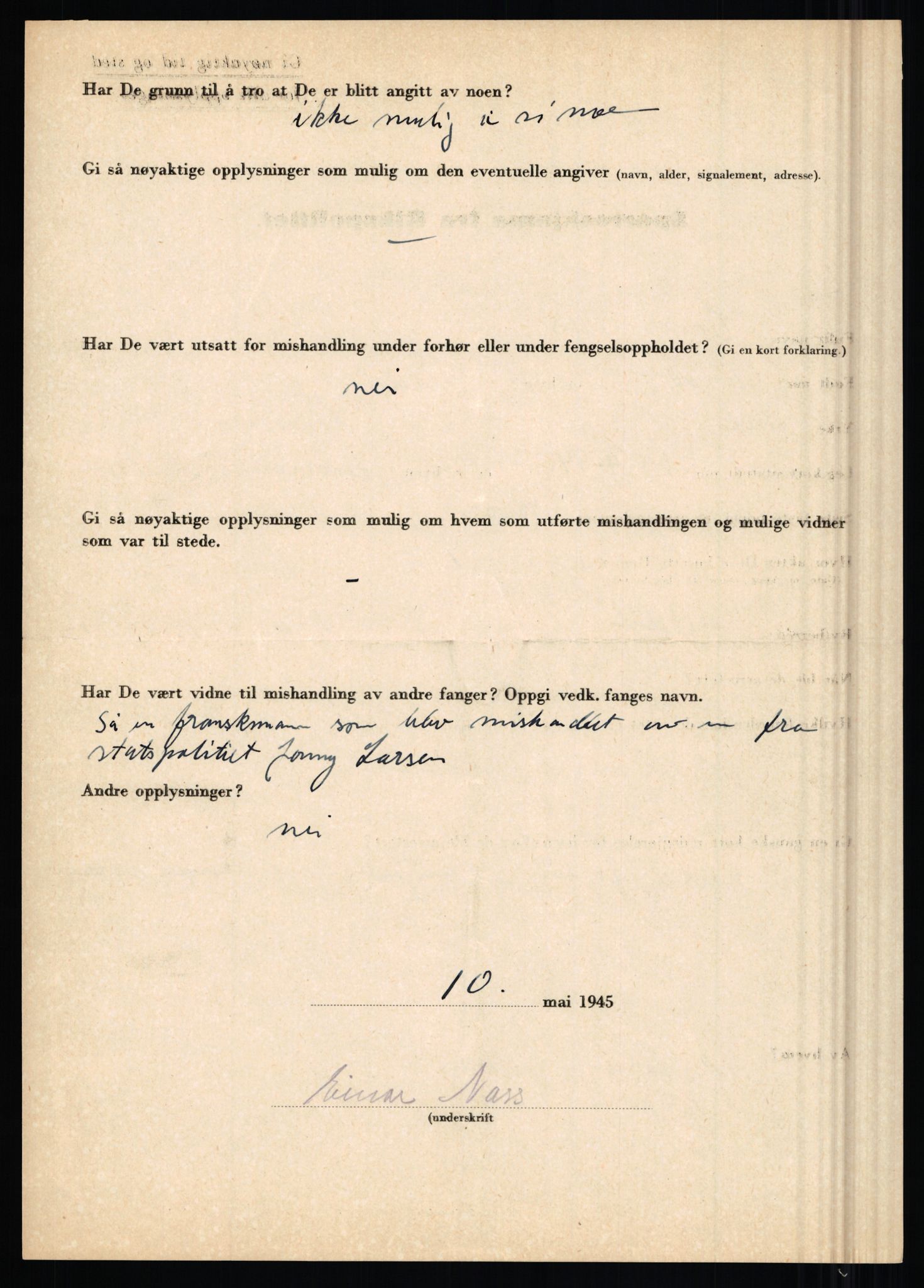 Rikspolitisjefen, AV/RA-S-1560/L/L0012: Mogensen, Øivind - Noraas, Lars, 1940-1945, p. 423