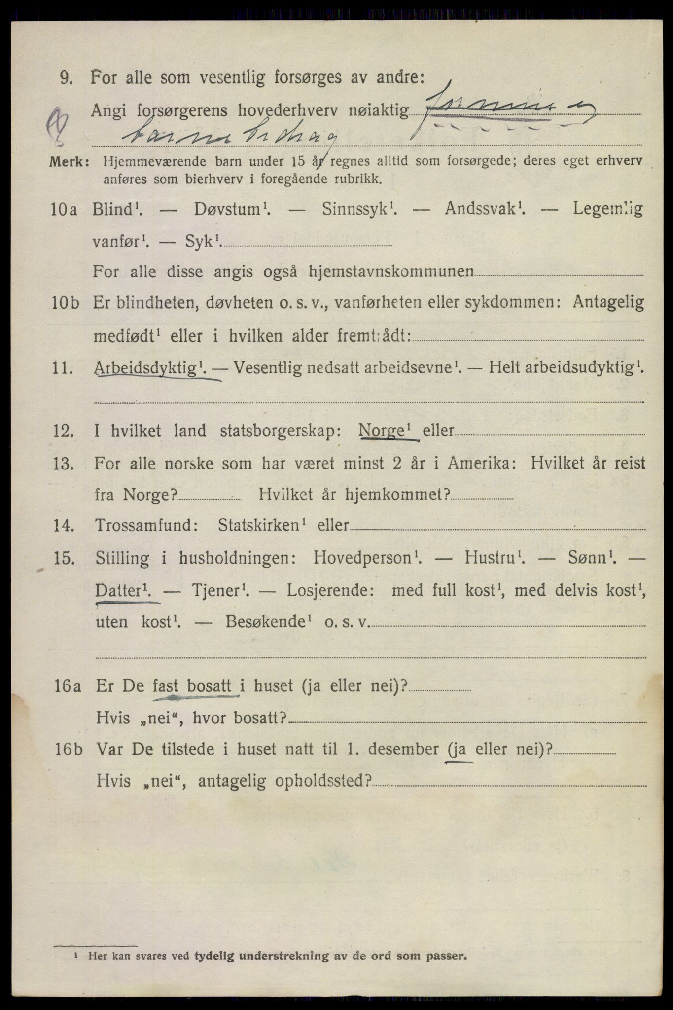 SAKO, 1920 census for Sandeherred, 1920, p. 20145