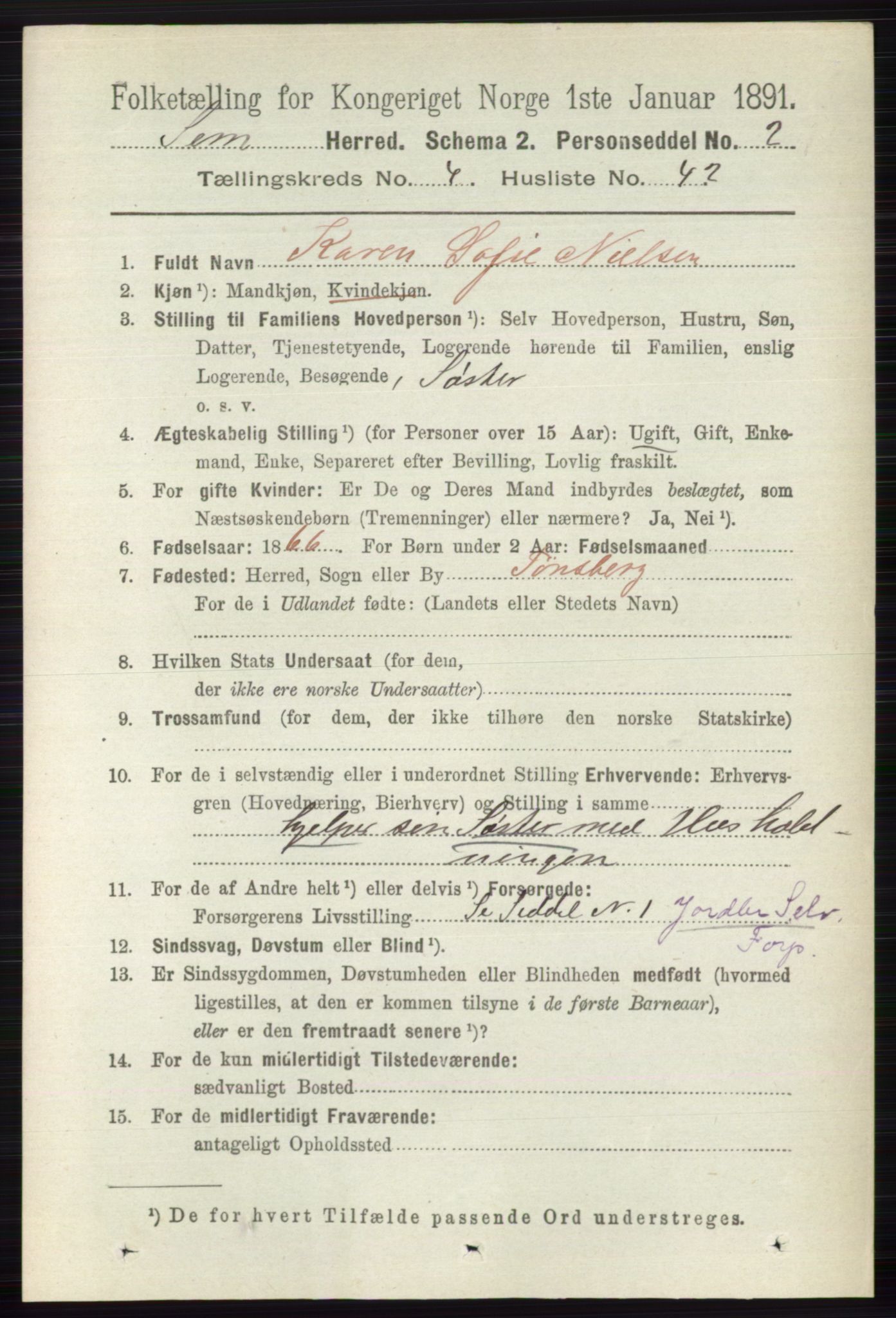 RA, 1891 census for 0721 Sem, 1891, p. 1839