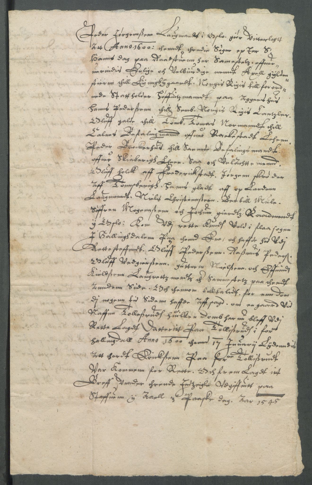 Riksarkivets diplomsamling, AV/RA-EA-5965/F02/L0109: Dokumenter, 1600, p. 73