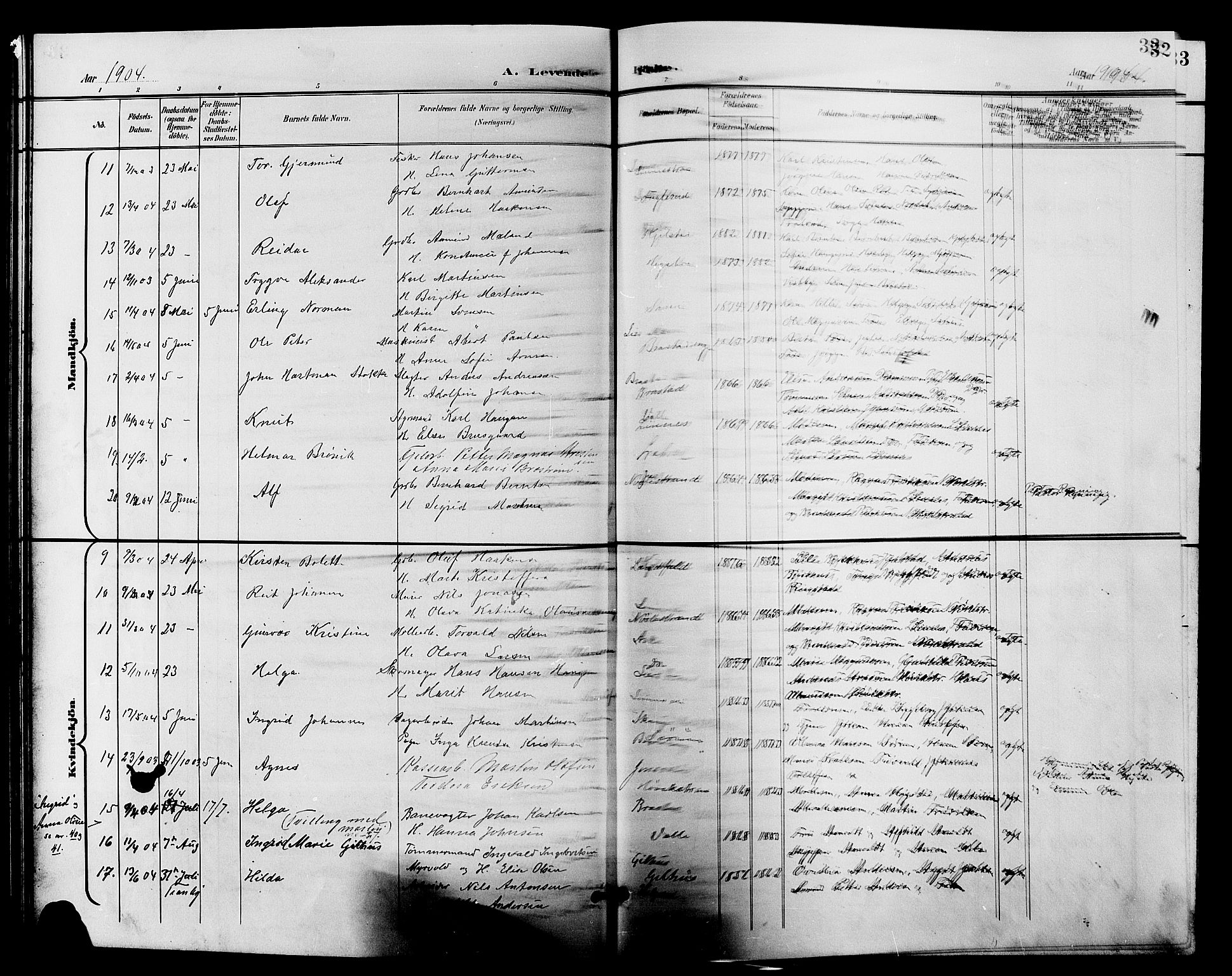 Lier kirkebøker, AV/SAKO-A-230/G/Gb/L0002: Parish register (copy) no. II 2, 1899-1911, p. 32