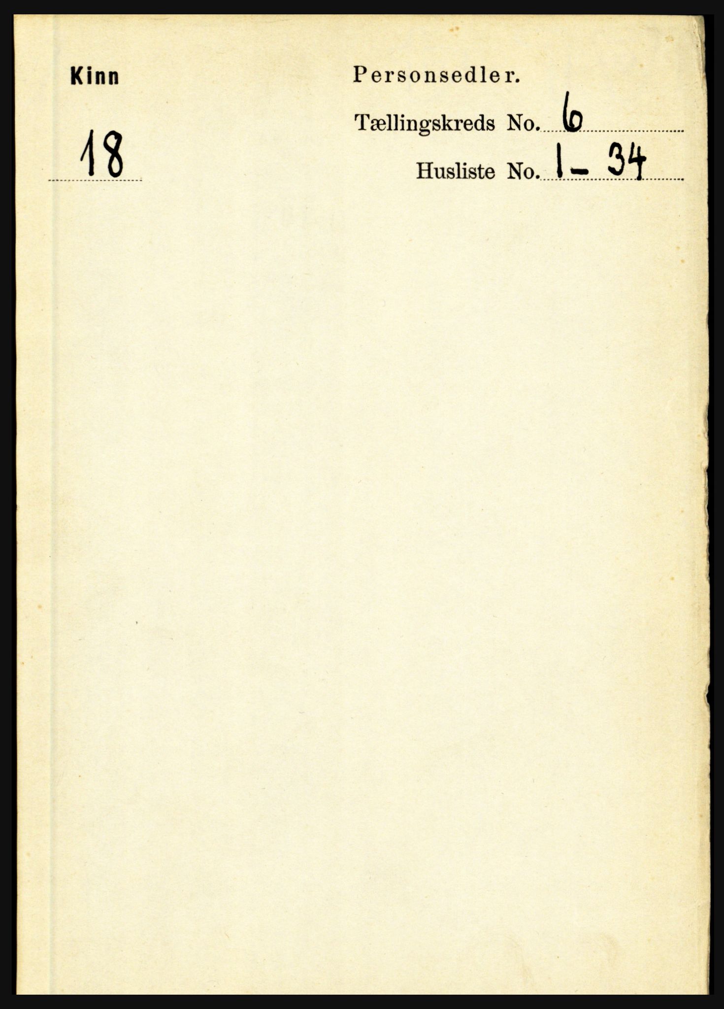 RA, 1891 census for 1437 Kinn, 1891, p. 2276