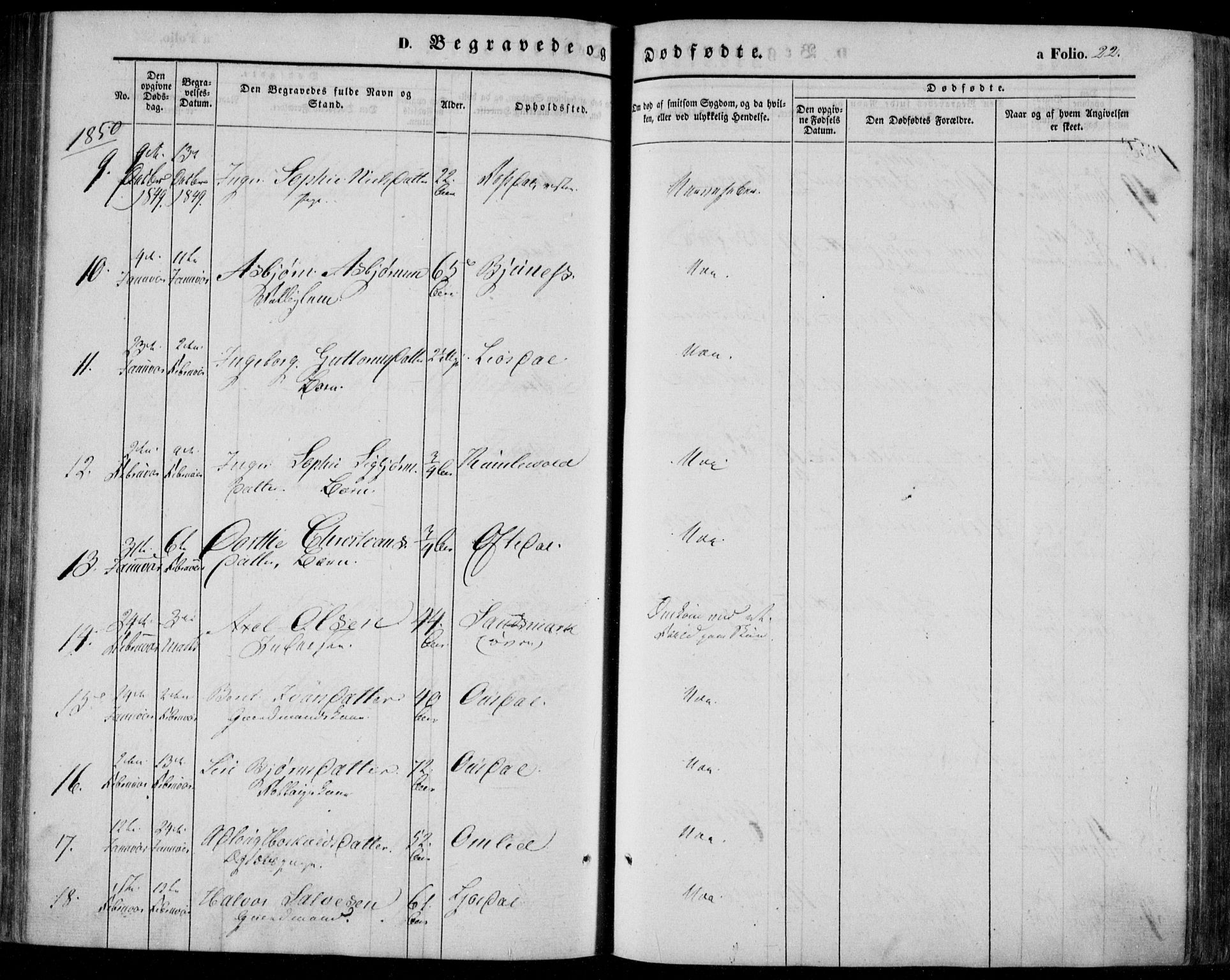 Bakke sokneprestkontor, AV/SAK-1111-0002/F/Fa/Faa/L0005: Parish register (official) no. A 5, 1847-1855, p. 22