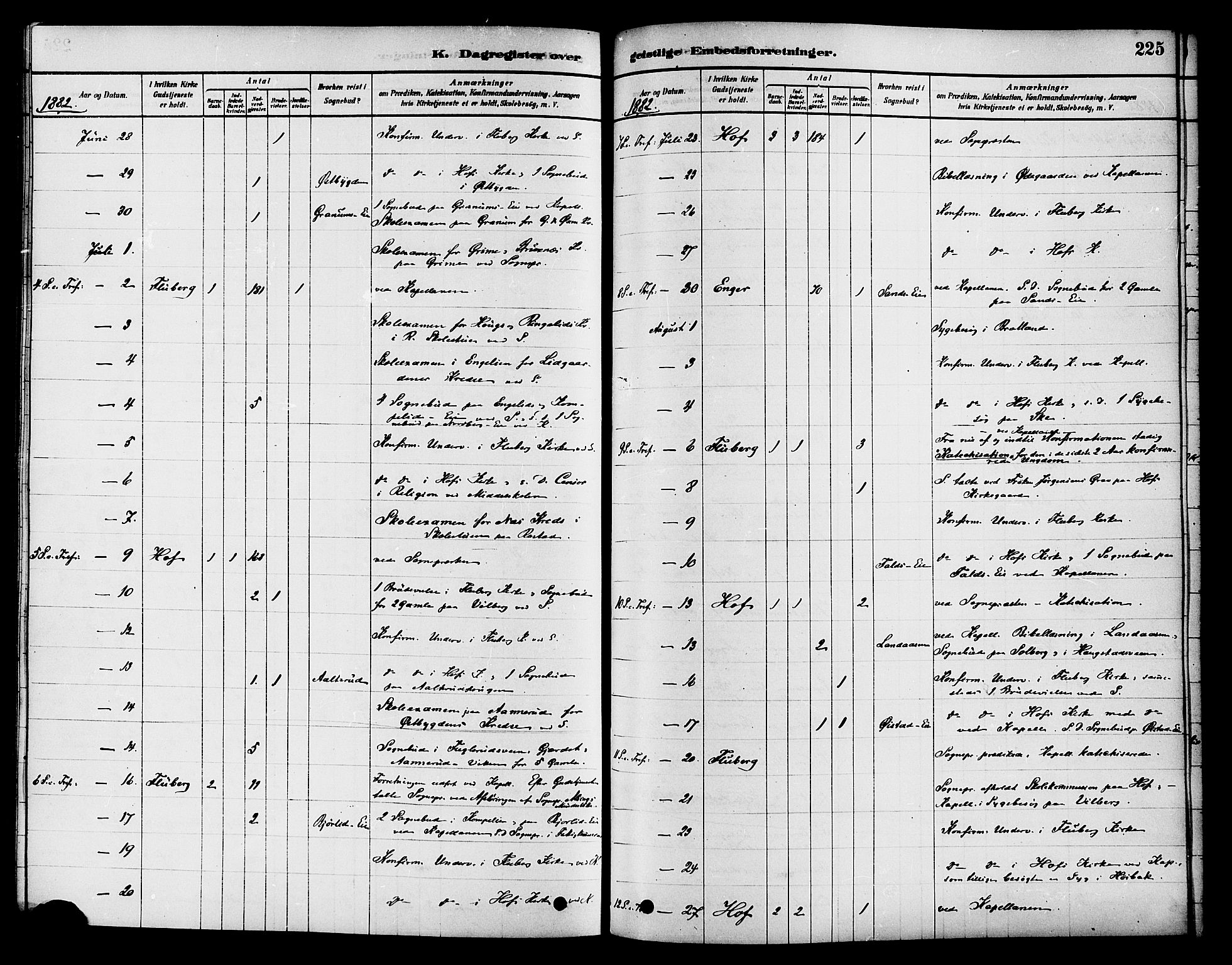 Søndre Land prestekontor, AV/SAH-PREST-122/K/L0002: Parish register (official) no. 2, 1878-1894, p. 225