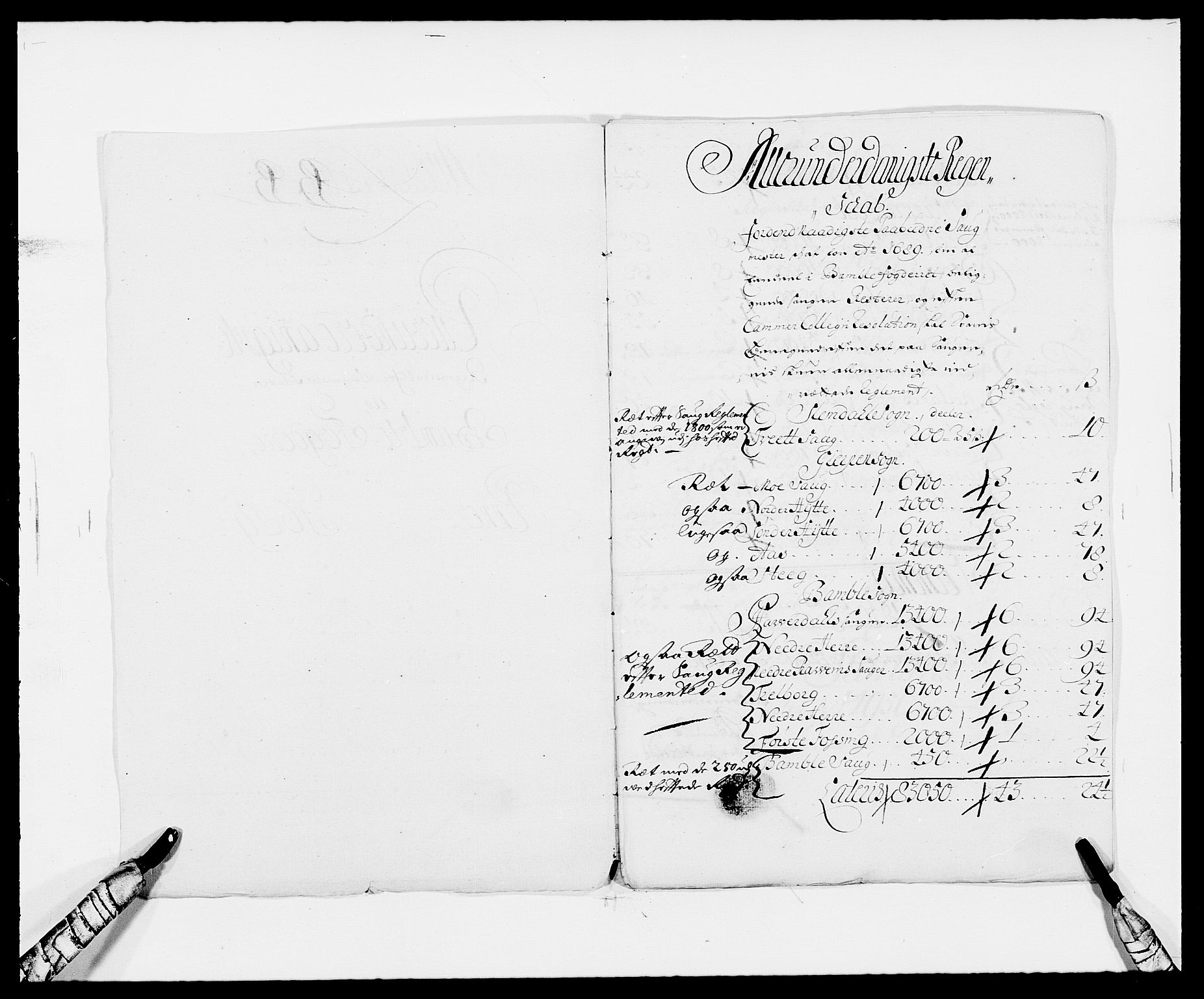 Rentekammeret inntil 1814, Reviderte regnskaper, Fogderegnskap, RA/EA-4092/R34/L2051: Fogderegnskap Bamble, 1688-1691, p. 111