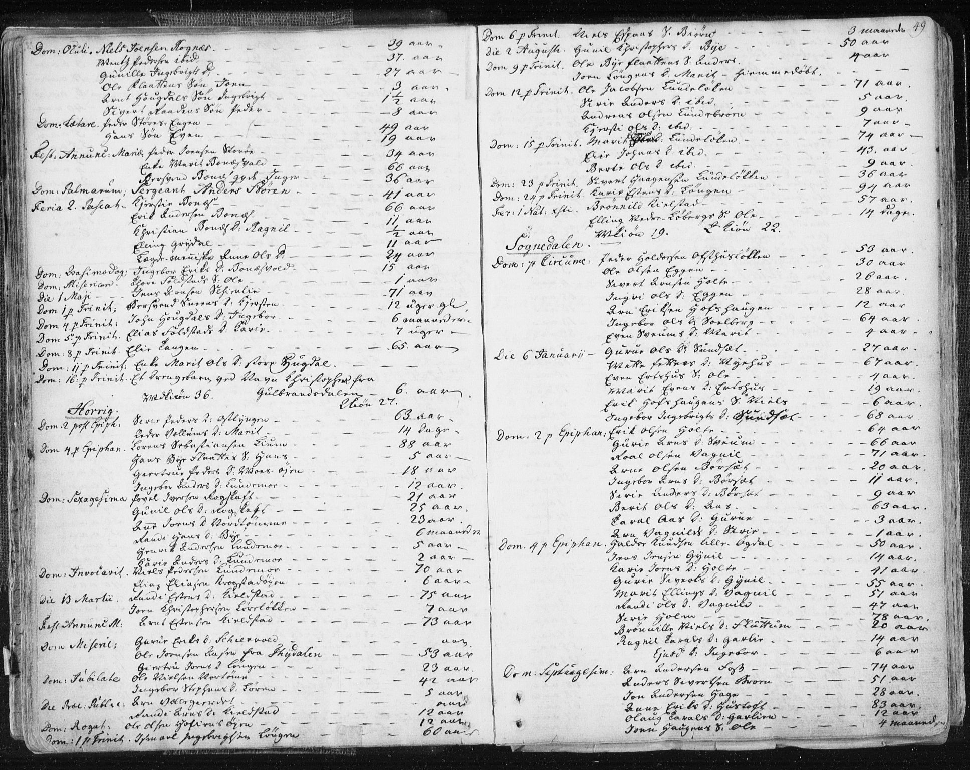 Ministerialprotokoller, klokkerbøker og fødselsregistre - Sør-Trøndelag, SAT/A-1456/687/L0991: Parish register (official) no. 687A02, 1747-1790, p. 49