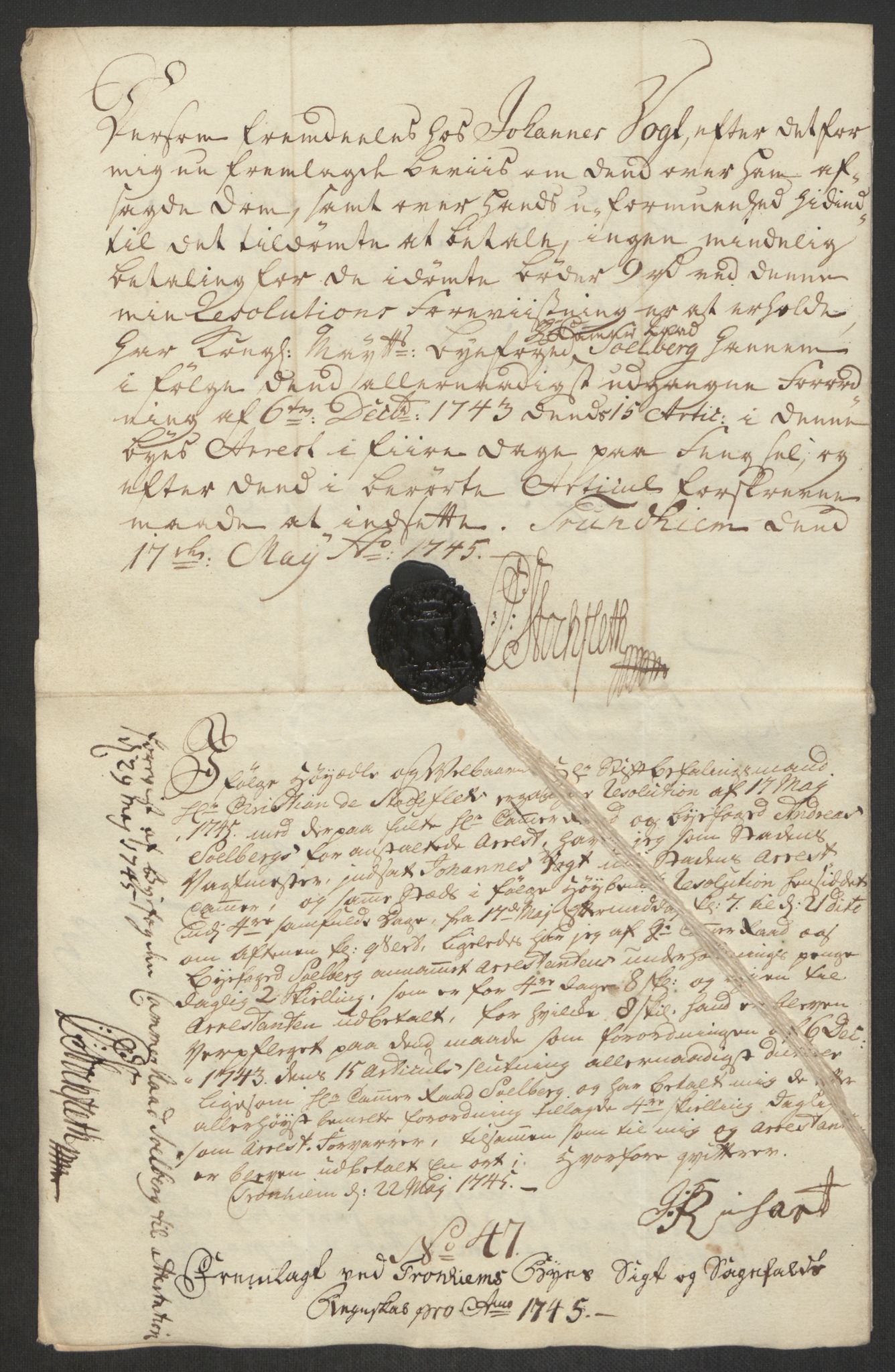 Rentekammeret inntil 1814, Reviderte regnskaper, Byregnskaper, AV/RA-EA-4066/R/Rs/L0541: [S22] Sikt og sakefall, 1743-1746, p. 250