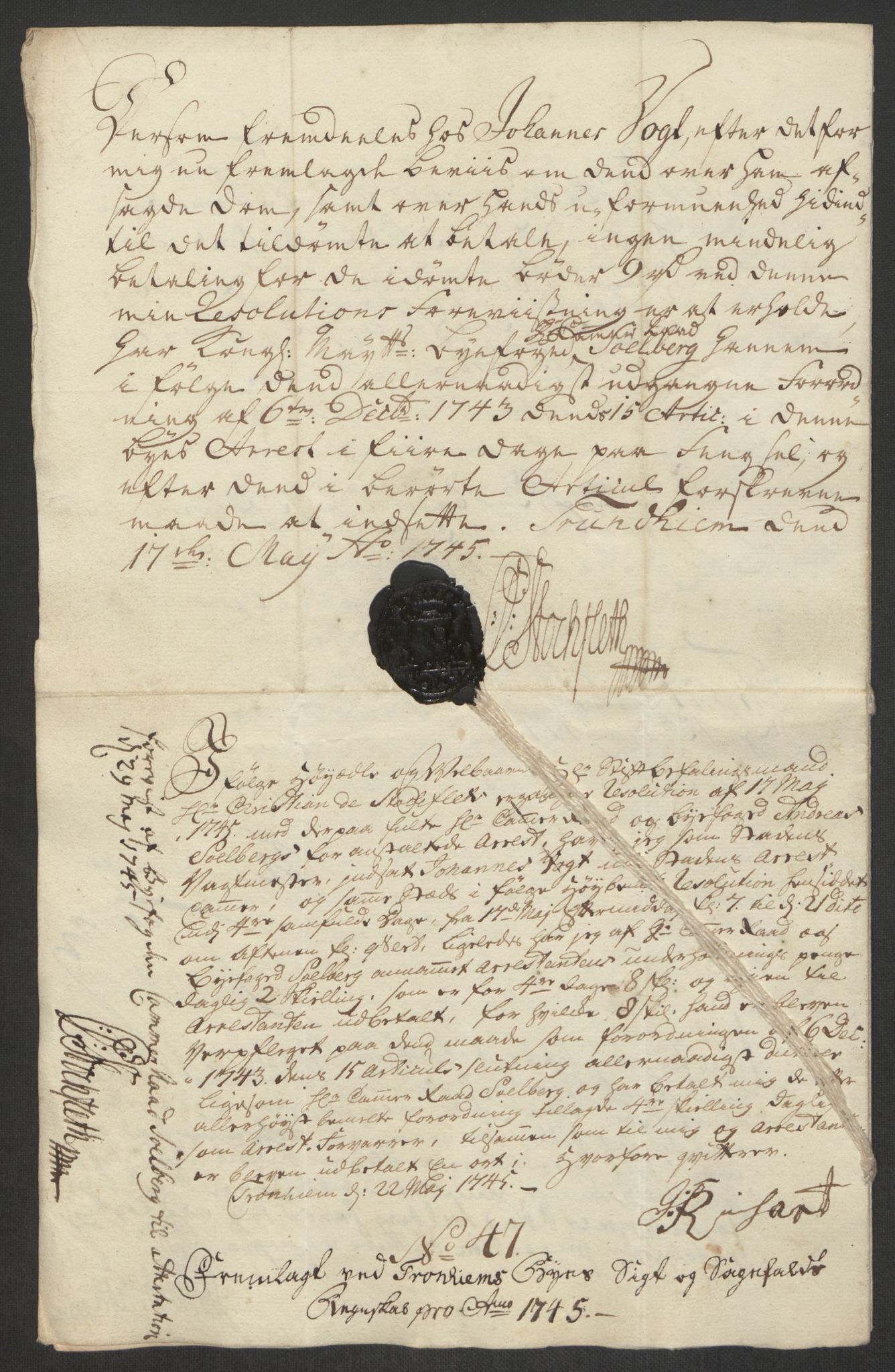 Rentekammeret inntil 1814, Reviderte regnskaper, Byregnskaper, RA/EA-4066/R/Rs/L0541: [S22] Sikt og sakefall, 1743-1746, p. 250