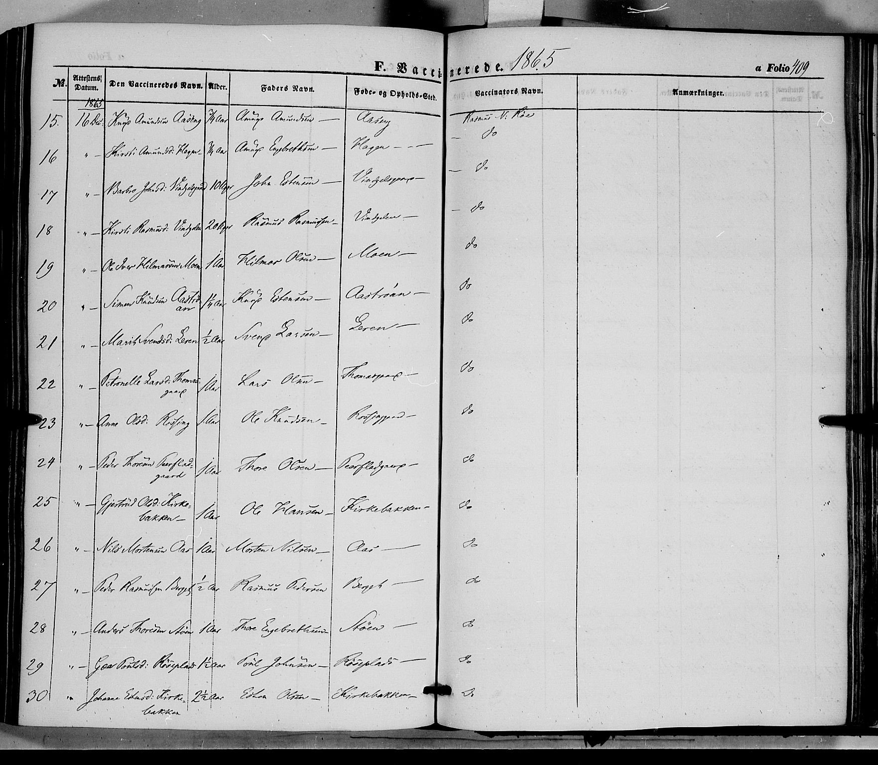 Tolga prestekontor, AV/SAH-PREST-062/K/L0006: Parish register (official) no. 6, 1852-1876, p. 409