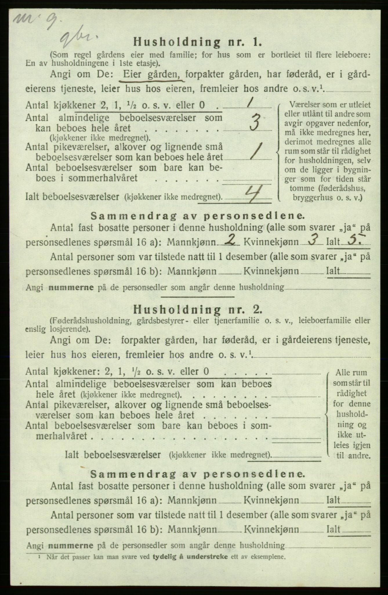 SAB, 1920 census for Kvinnherad, 1920, p. 1051