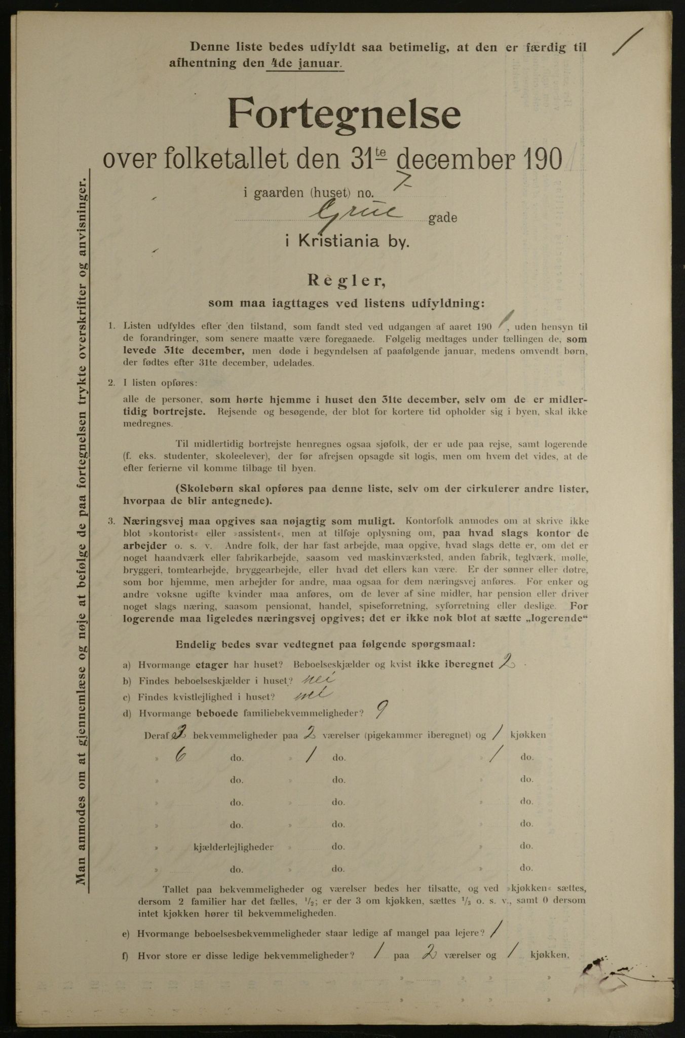 OBA, Municipal Census 1901 for Kristiania, 1901, p. 4925