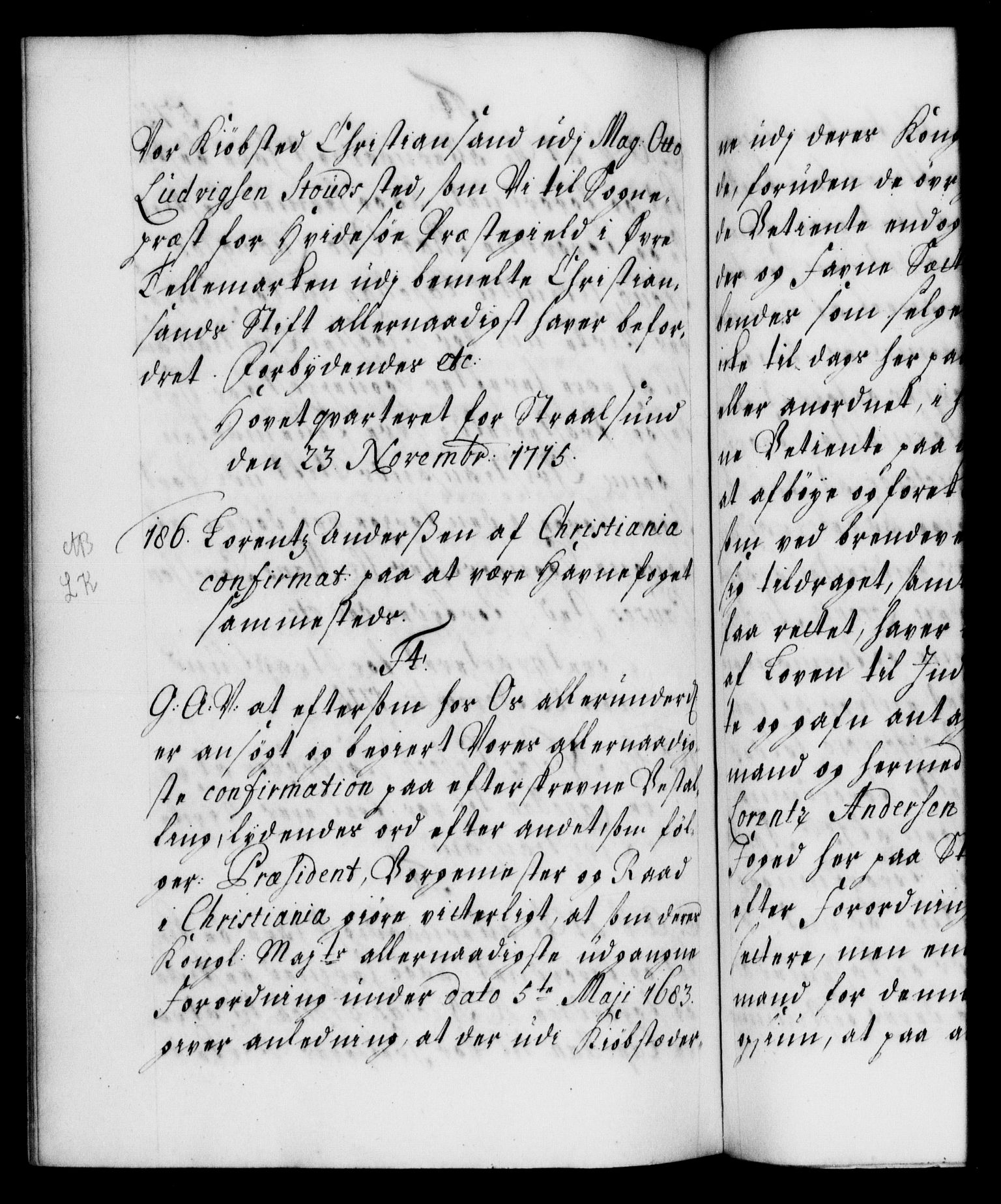 Danske Kanselli 1572-1799, AV/RA-EA-3023/F/Fc/Fca/Fcaa/L0021: Norske registre, 1712-1715, p. 572b