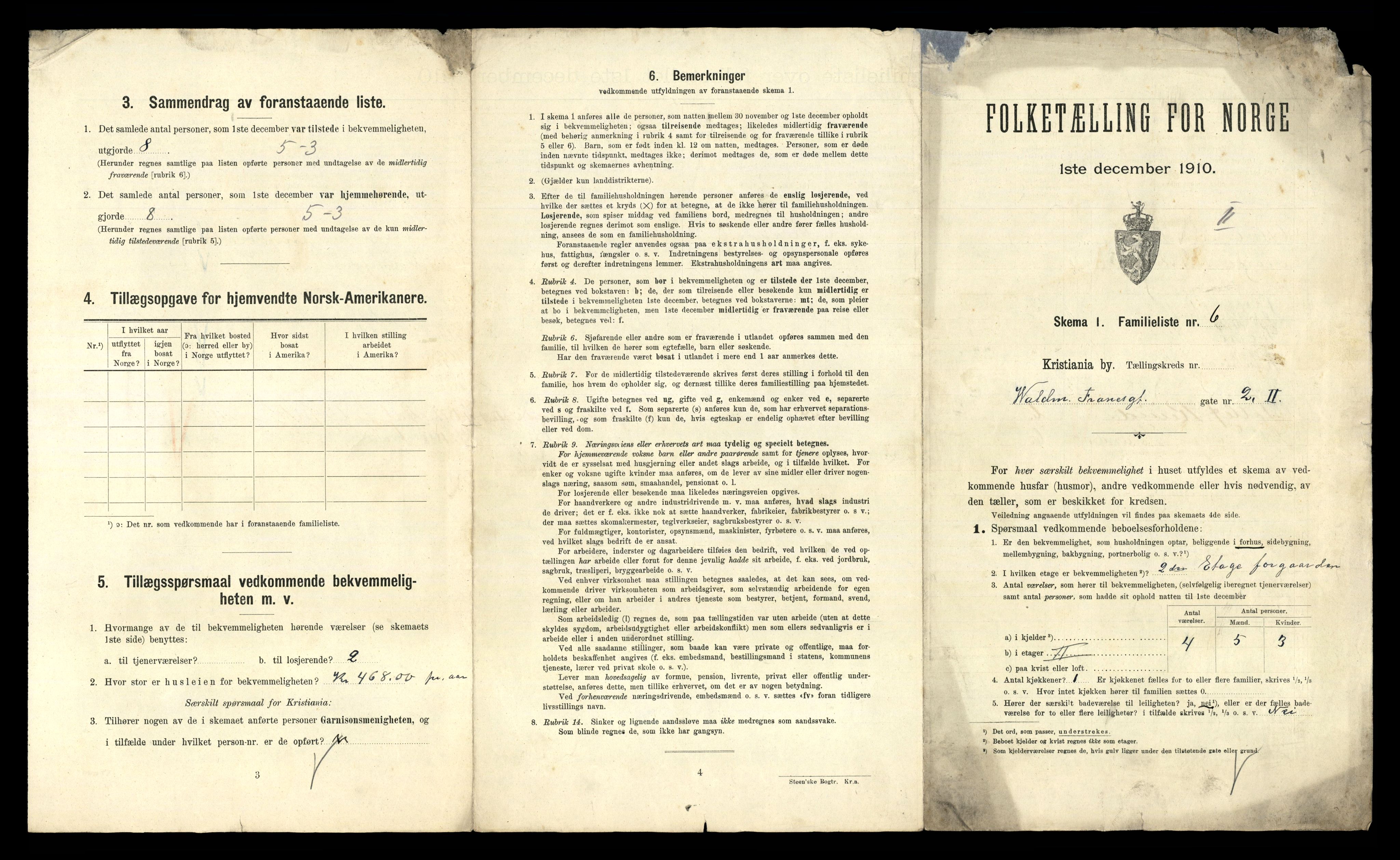 RA, 1910 census for Kristiania, 1910, p. 121313