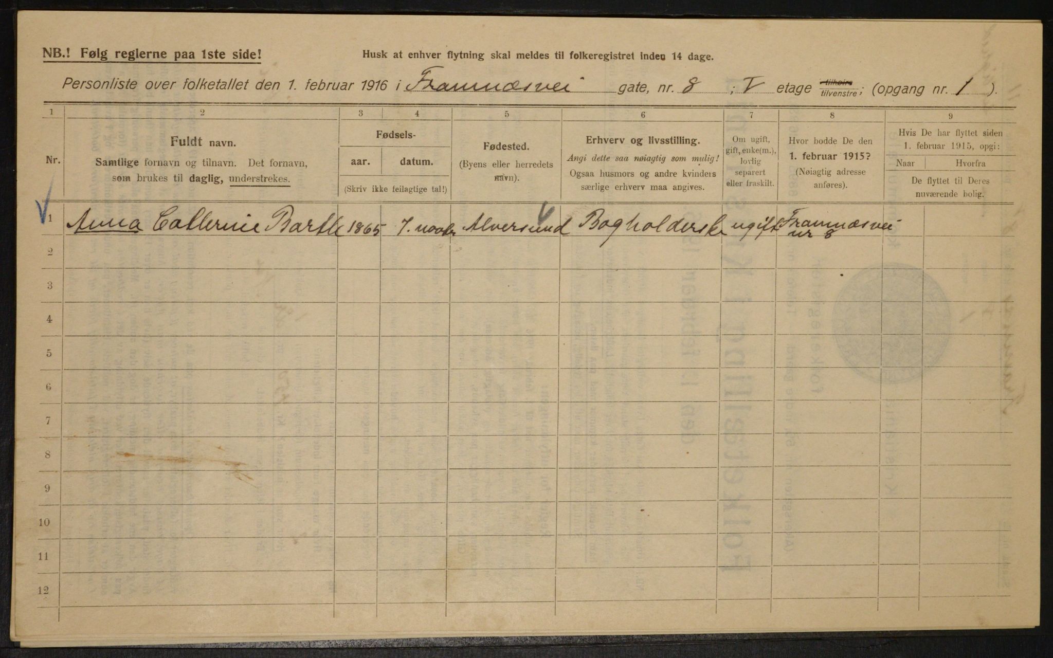 OBA, Municipal Census 1916 for Kristiania, 1916, p. 25824