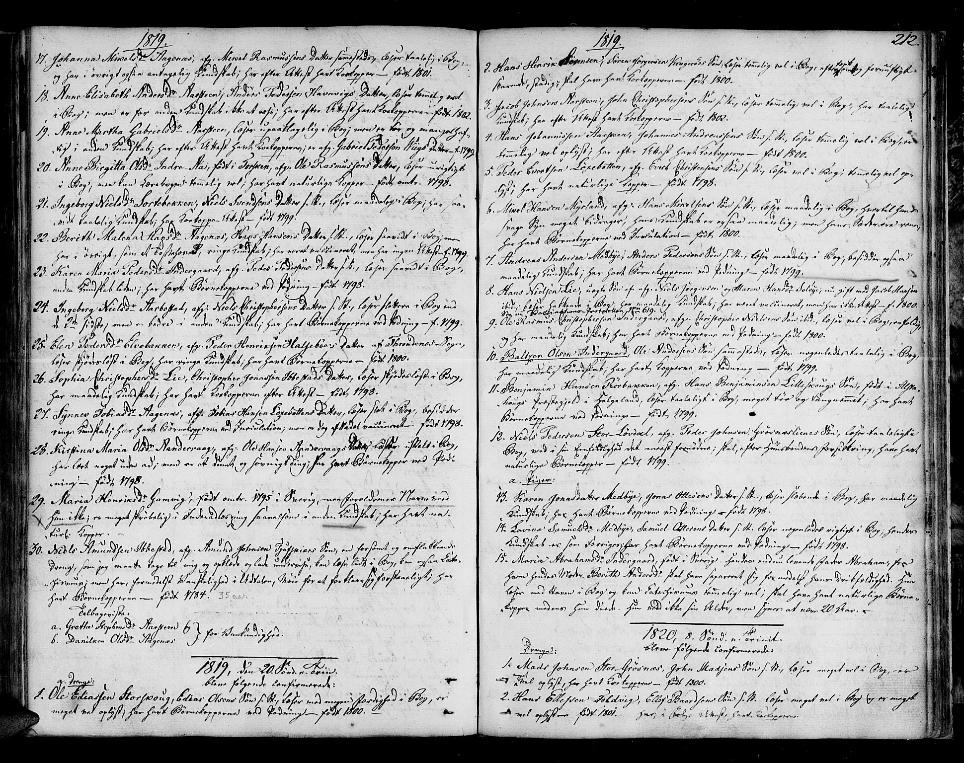 Ibestad sokneprestembete, SATØ/S-0077/H/Ha/Haa/L0004kirke: Parish register (official) no. 4, 1801-1824, p. 212