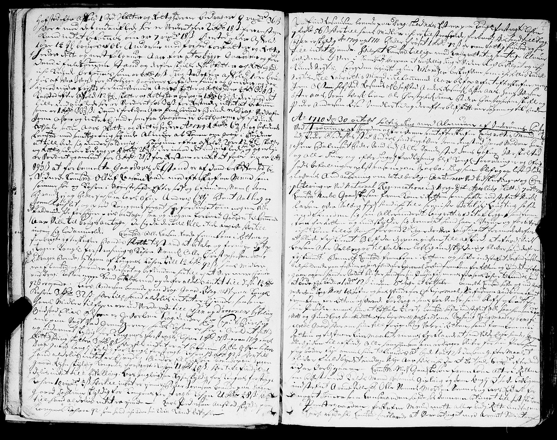Inderøy sorenskriveri, AV/SAT-A-4147/1/1/1A/L0007: Tingbok, 1710-1720, p. 14