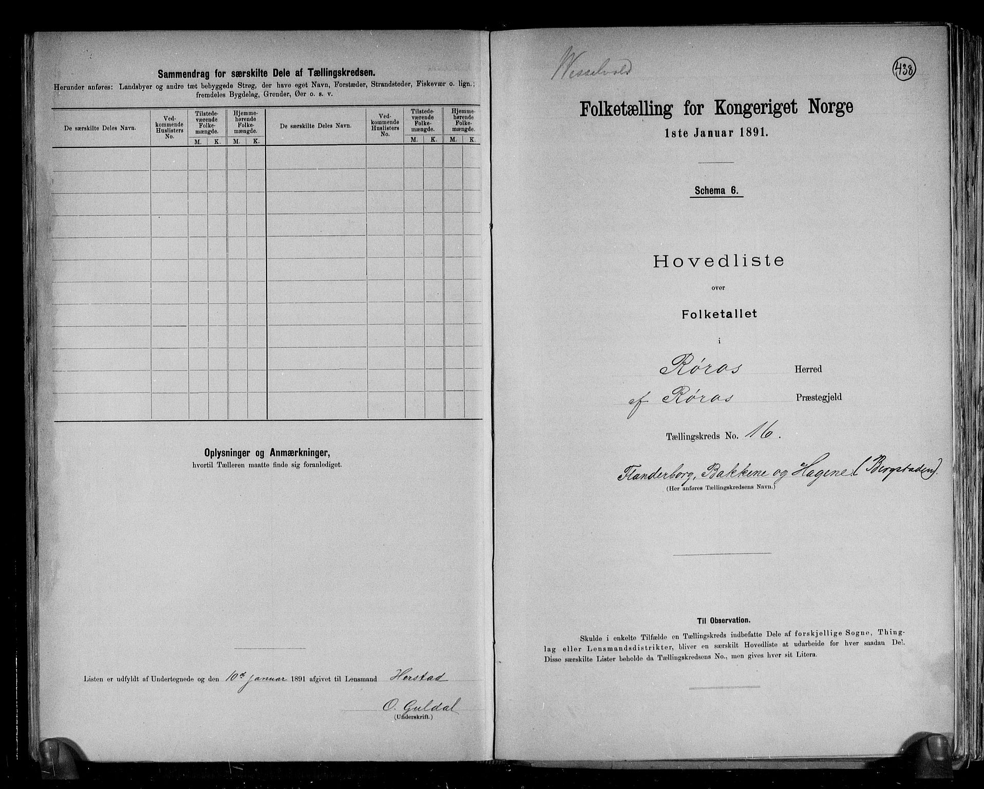 RA, 1891 census for 1640 Røros, 1891, p. 35