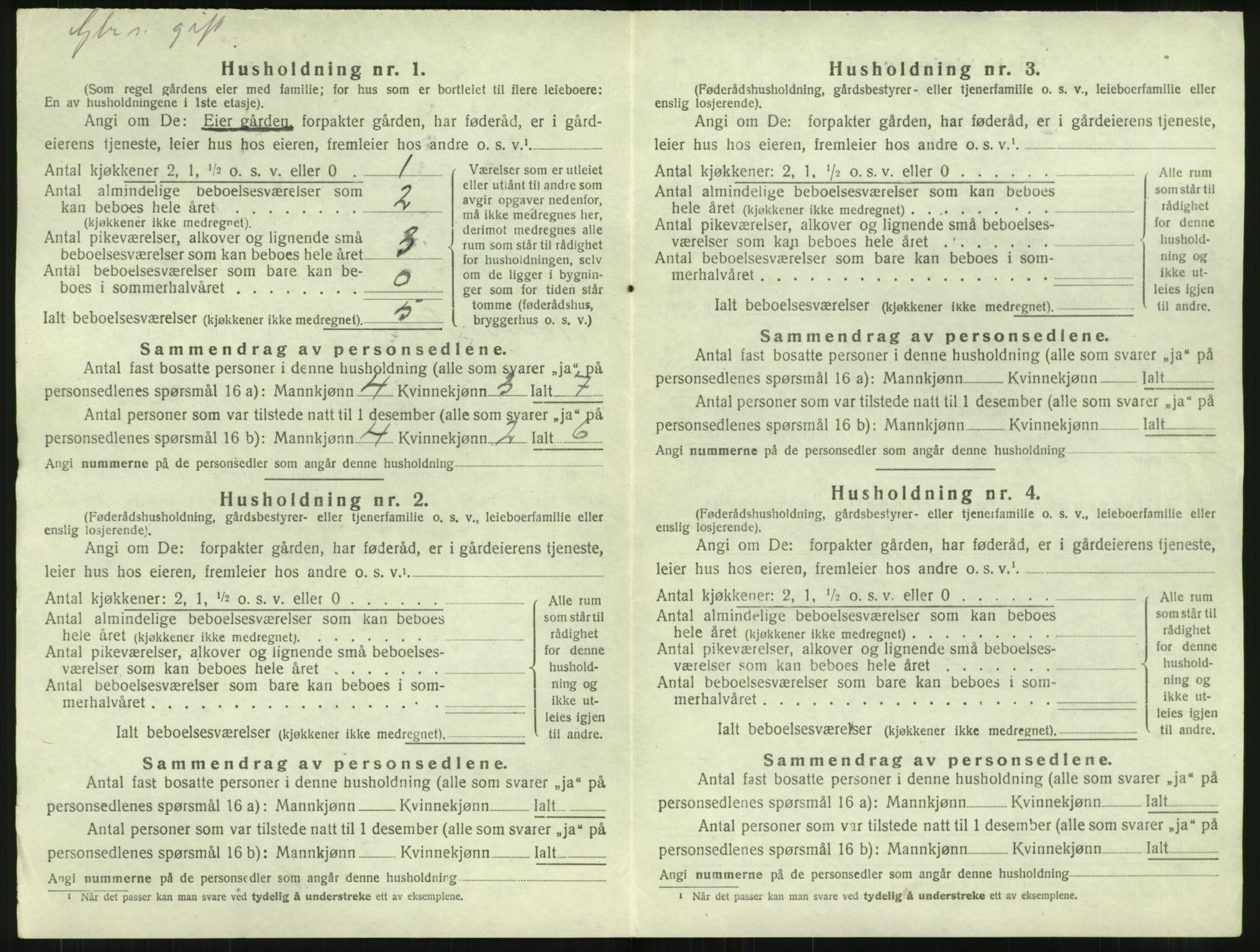 SAT, 1920 census for Borge, 1920, p. 1470