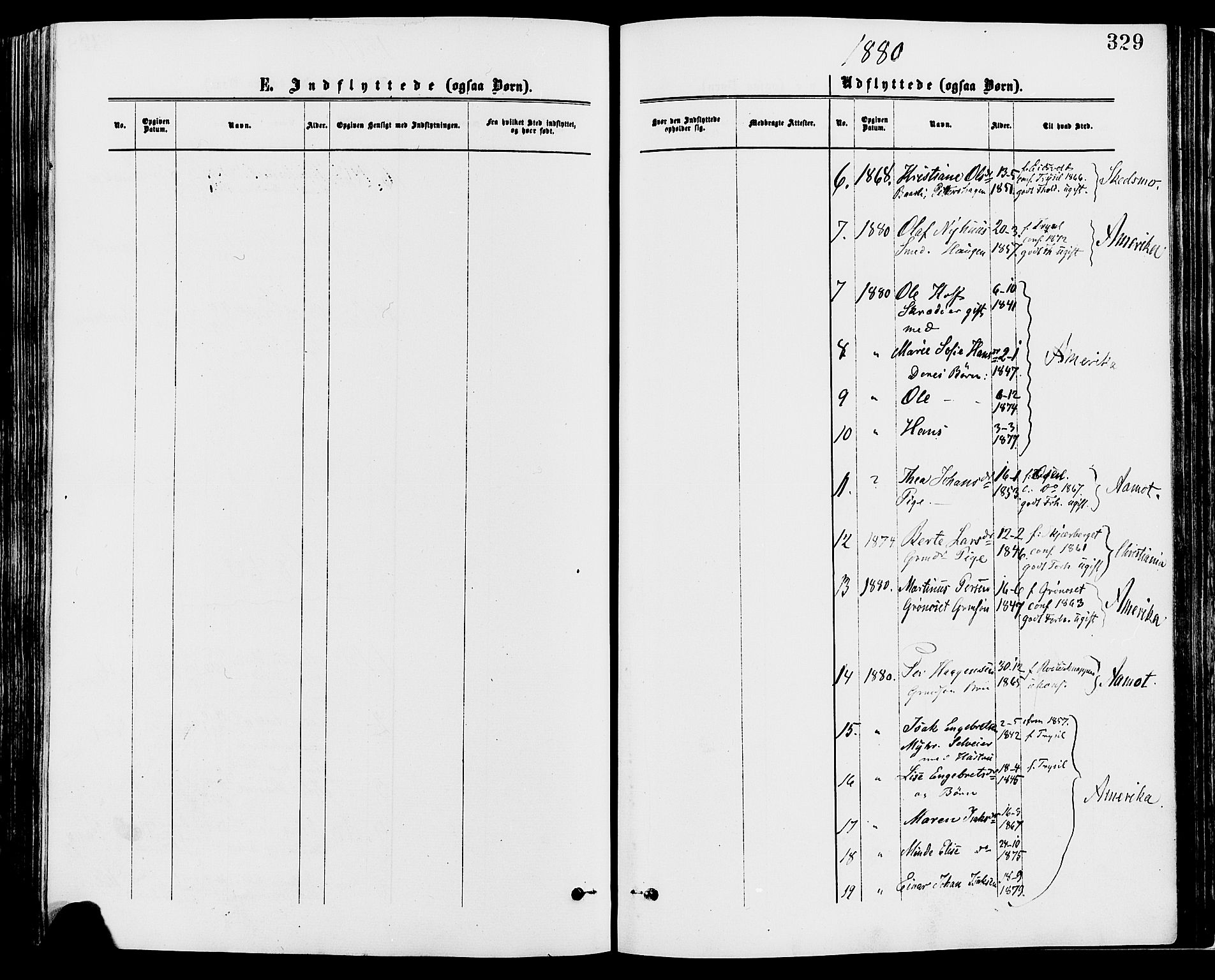 Trysil prestekontor, AV/SAH-PREST-046/H/Ha/Haa/L0007: Parish register (official) no. 7, 1874-1880, p. 329