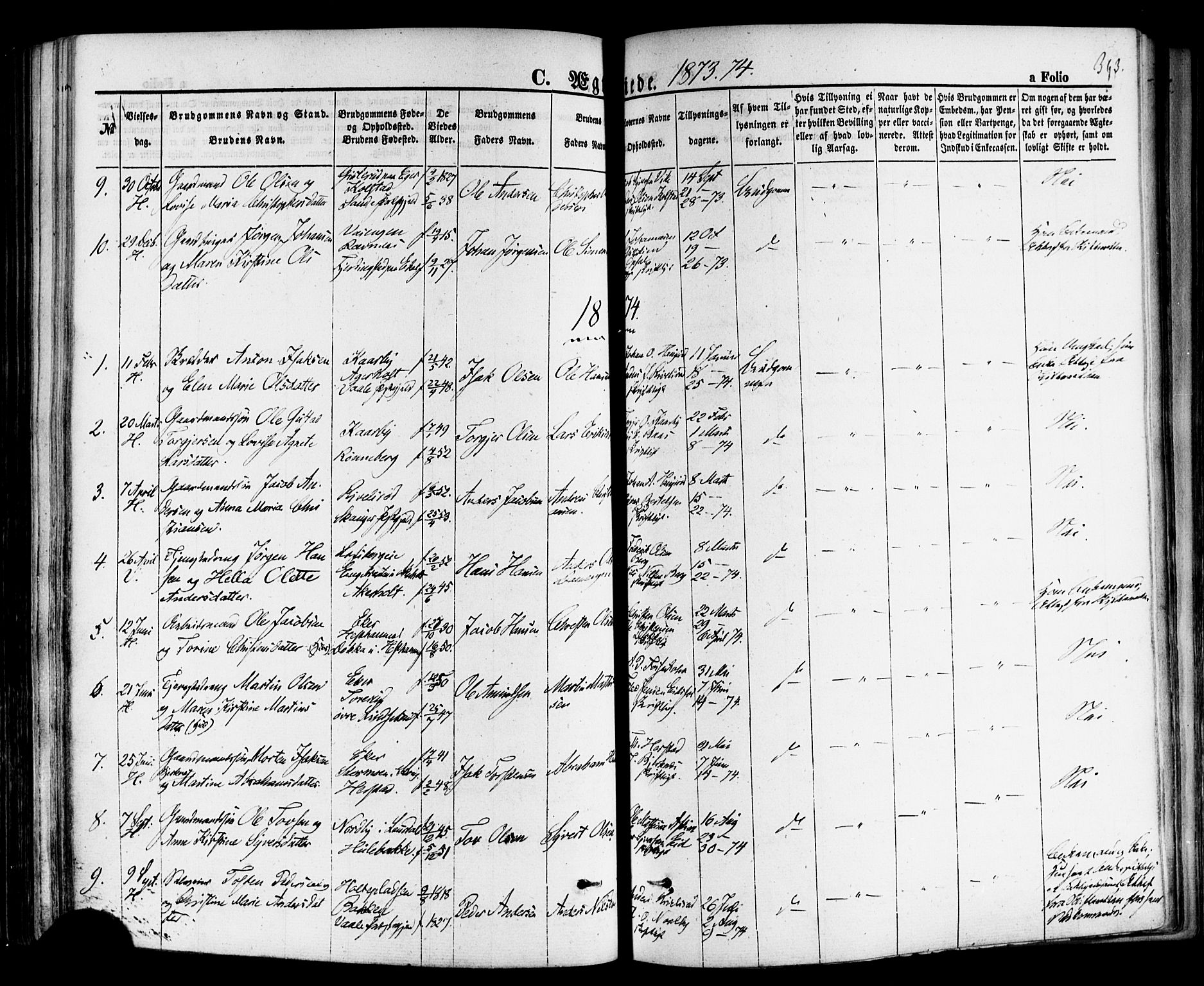 Hof kirkebøker, AV/SAKO-A-64/F/Fa/L0006: Parish register (official) no. I 6, 1851-1877, p. 363