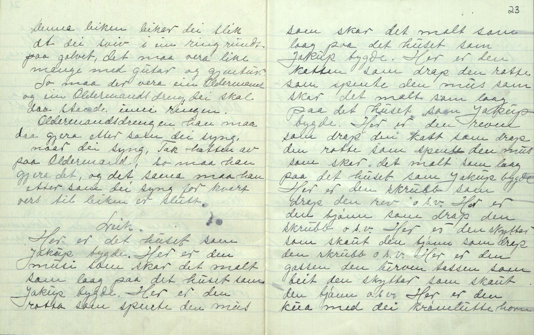 Rikard Berge, TEMU/TGM-A-1003/F/L0005/0024: 160-200 / 183 Oppskrifter av Olav K. Breidland, Høydalsmo. Brev til Berge frå Breidland, 1911, p. 22-23
