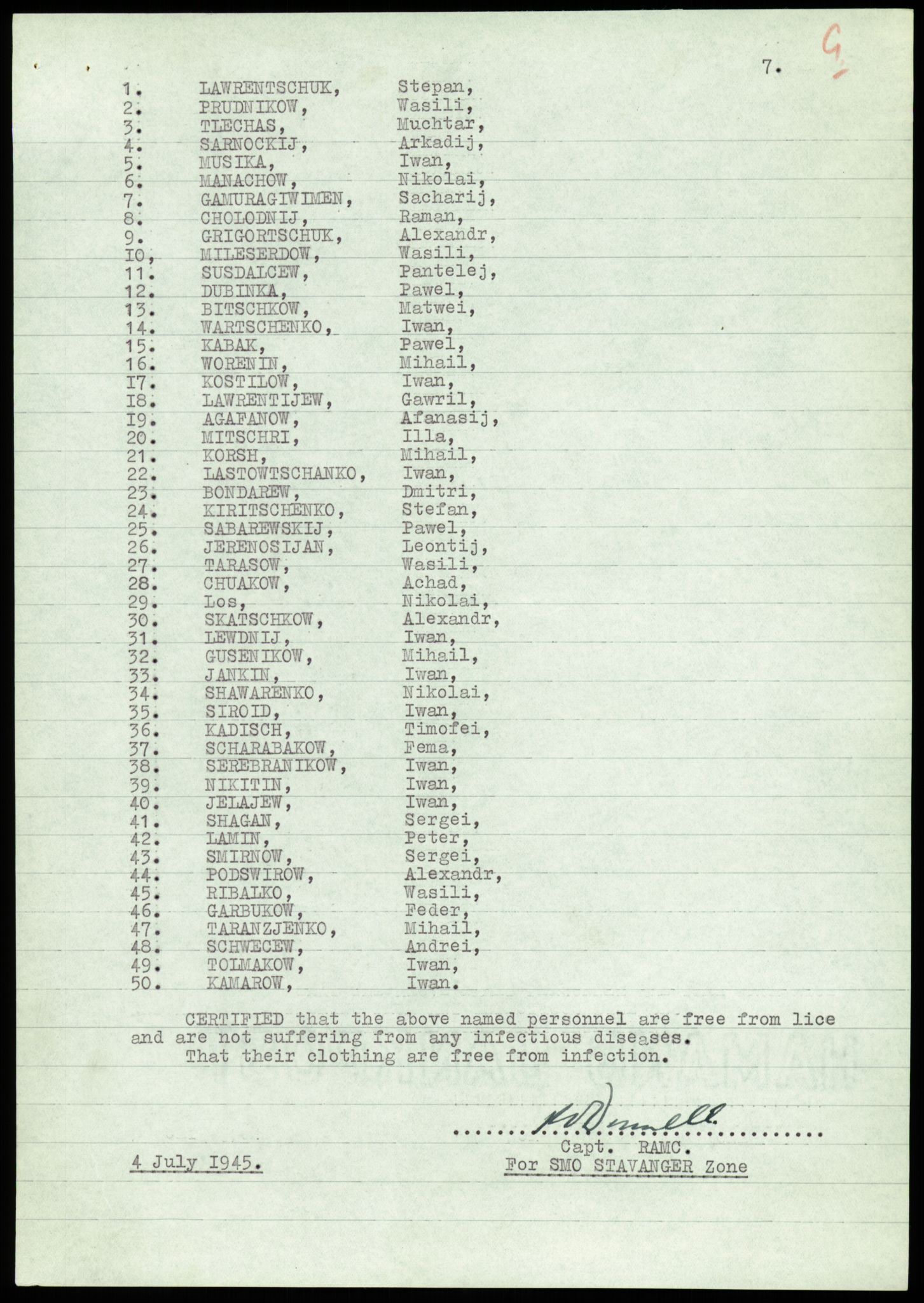 Flyktnings- og fangedirektoratet, Repatrieringskontoret, AV/RA-S-1681/D/Db/L0022: Displaced Persons (DPs) og sivile tyskere, 1945-1948, p. 502