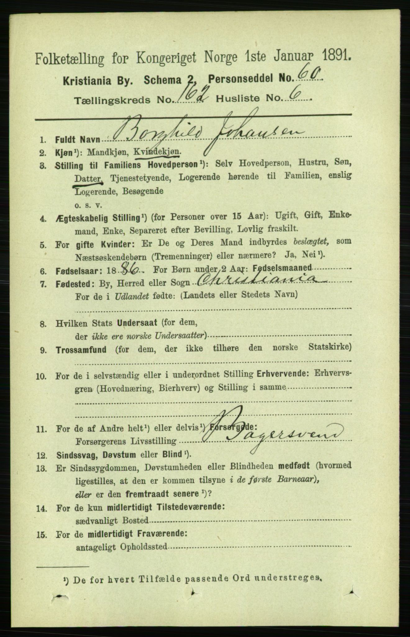 RA, 1891 census for 0301 Kristiania, 1891, p. 93074