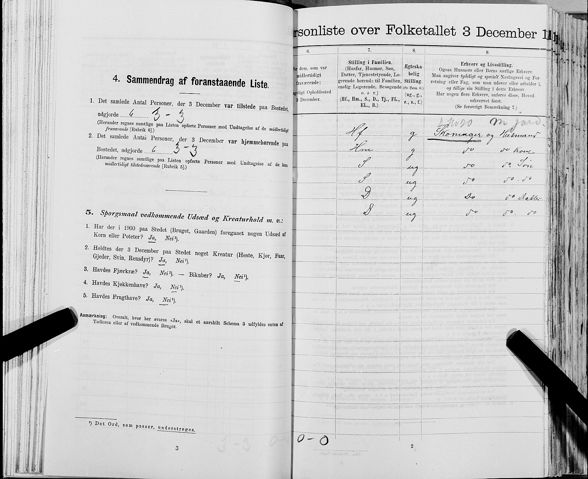 SAT, 1900 census for Snåsa, 1900, p. 668