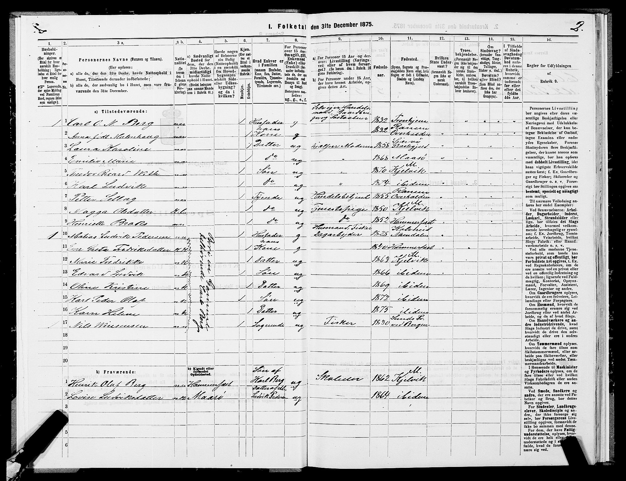 SATØ, 1875 census for 2018P Måsøy, 1875, p. 2002