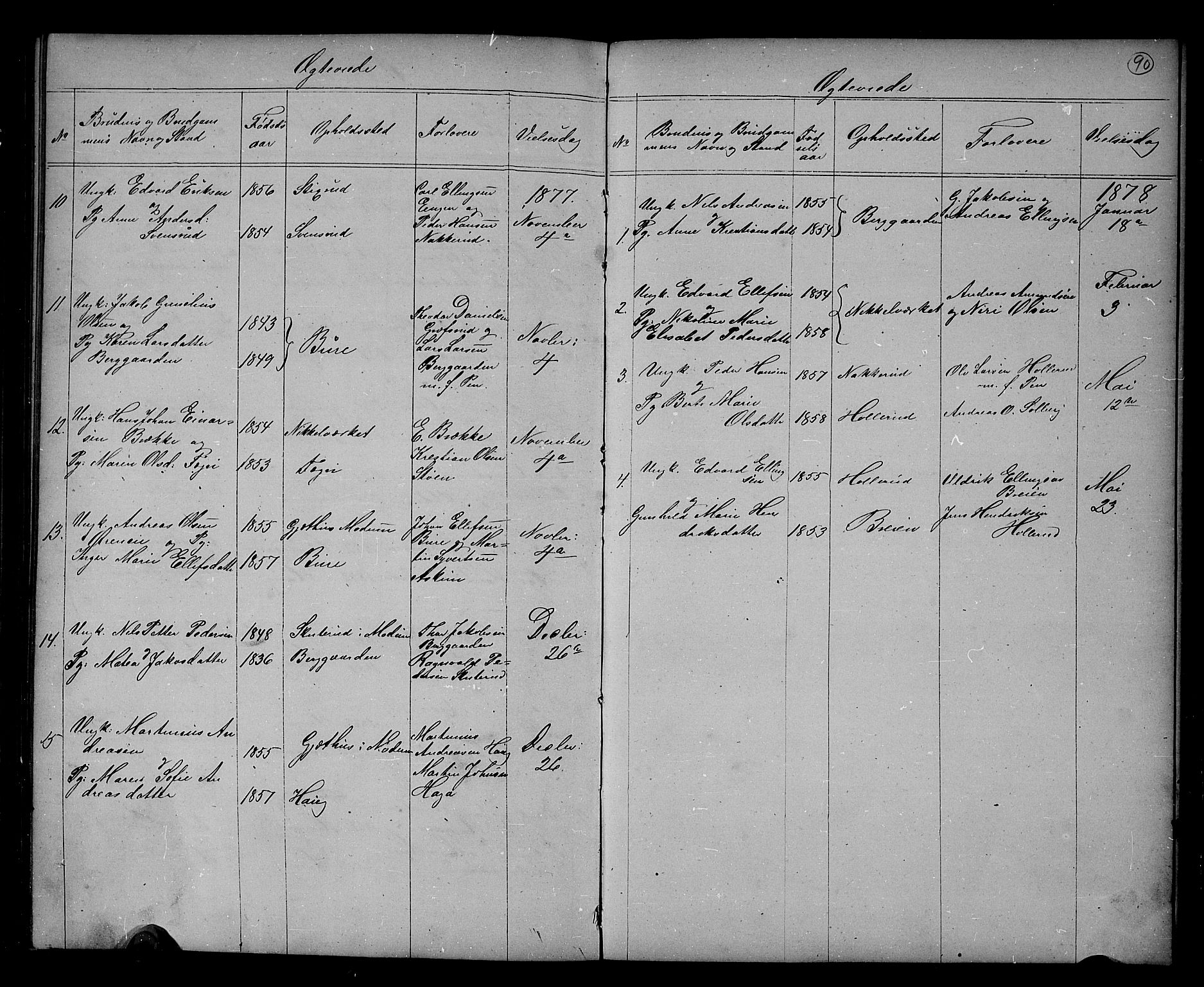 Hole kirkebøker, SAKO/A-228/G/Gb/L0001: Parish register (copy) no. II 1, 1859-1878, p. 90