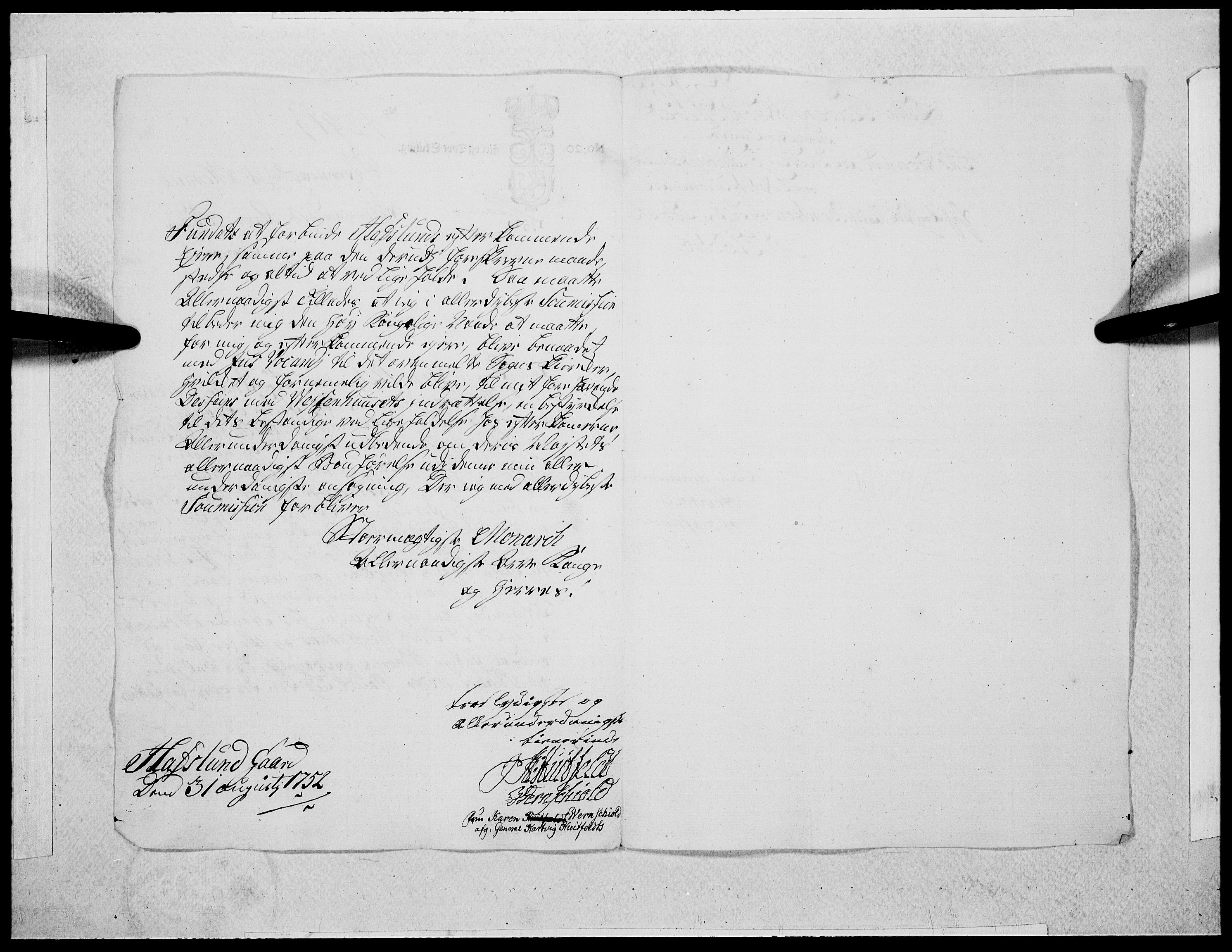 Danske Kanselli 1572-1799, AV/RA-EA-3023/F/Fc/Fcc/Fcca/L0162: Norske innlegg 1572-1799, 1752, p. 373