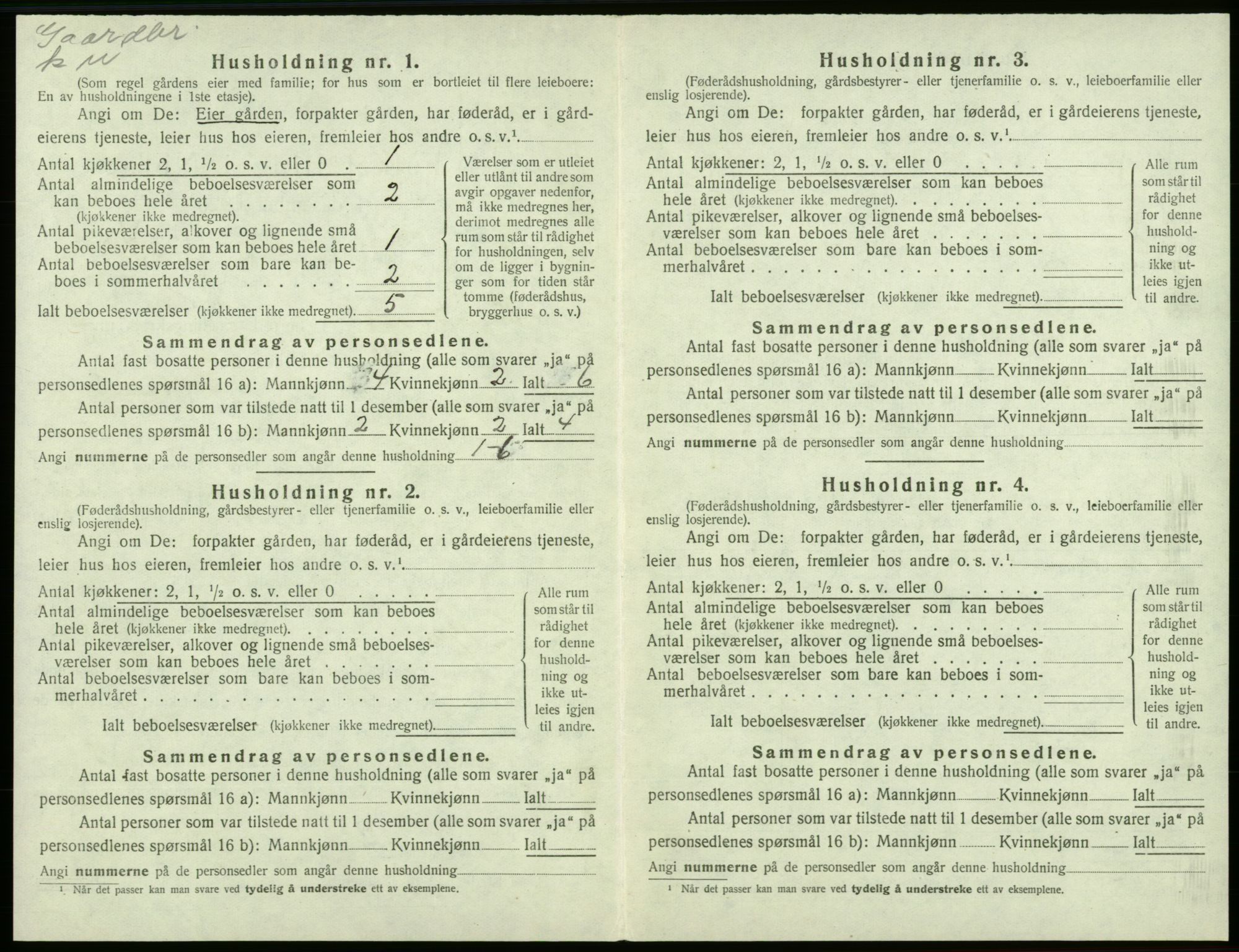 SAB, 1920 census for Valestrand, 1920, p. 152