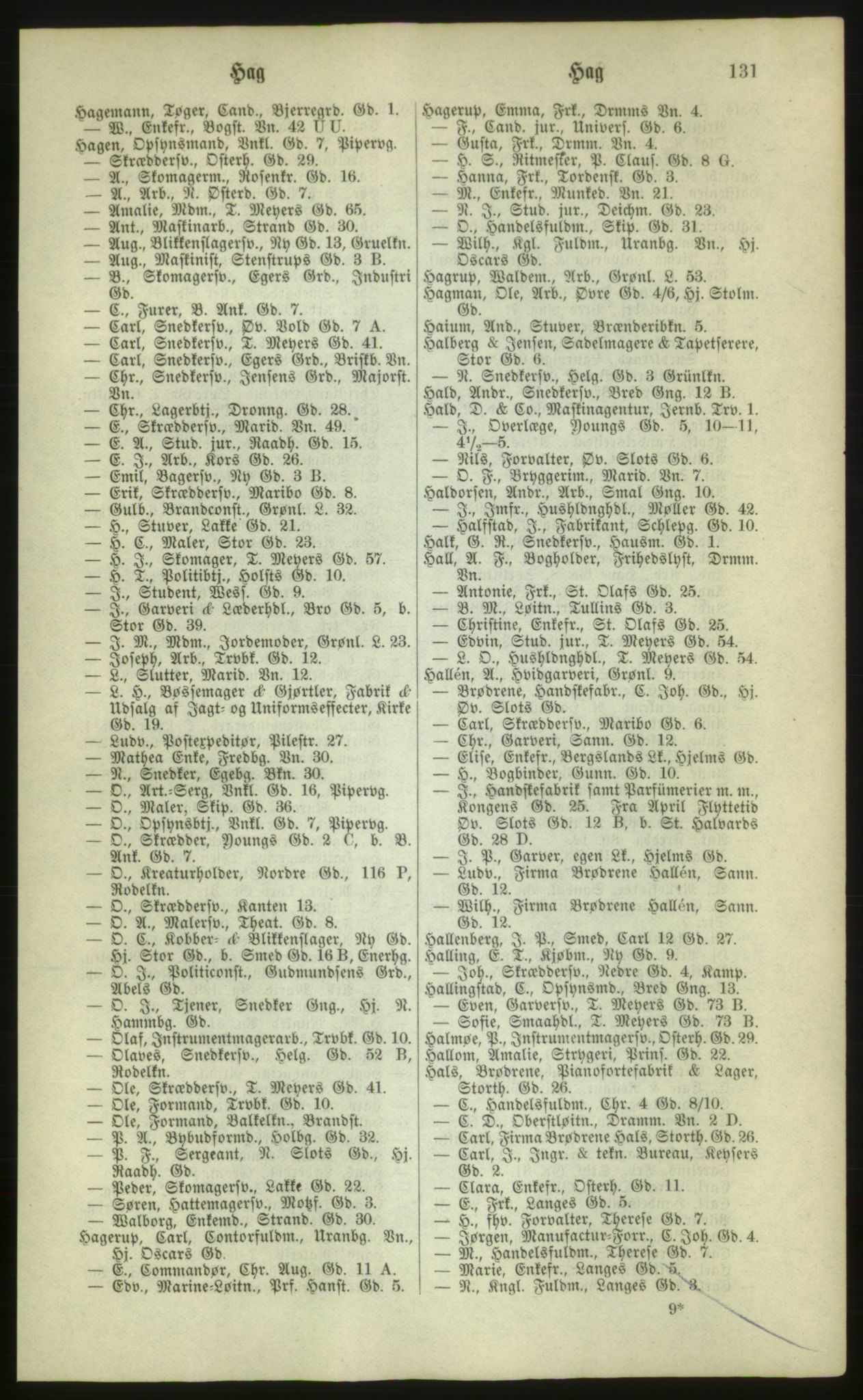 Kristiania/Oslo adressebok, PUBL/-, 1880, p. 131