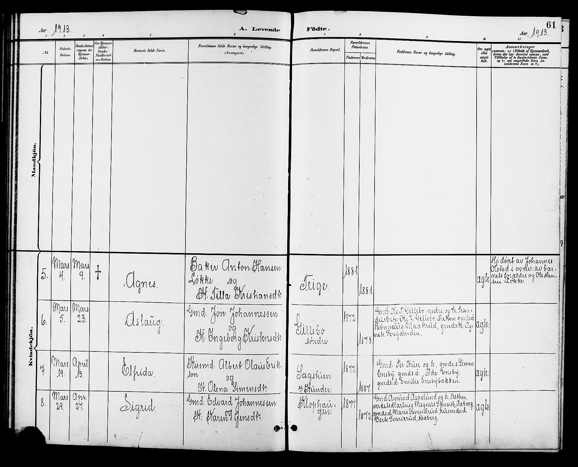 Øyer prestekontor, AV/SAH-PREST-084/H/Ha/Hab/L0005: Parish register (copy) no. 5, 1897-1913, p. 61