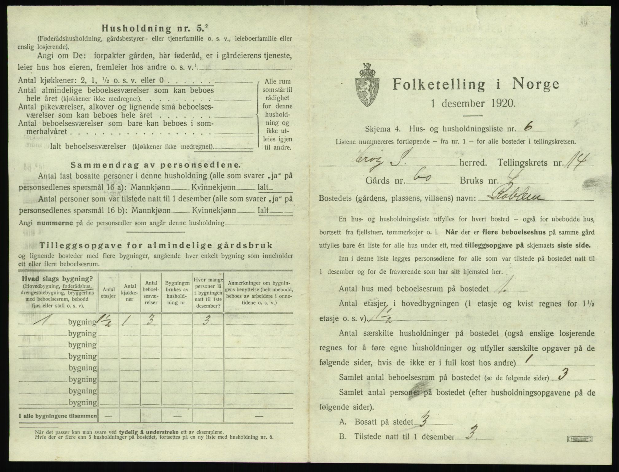 SAT, 1920 census for Herøy (MR), 1920, p. 1107