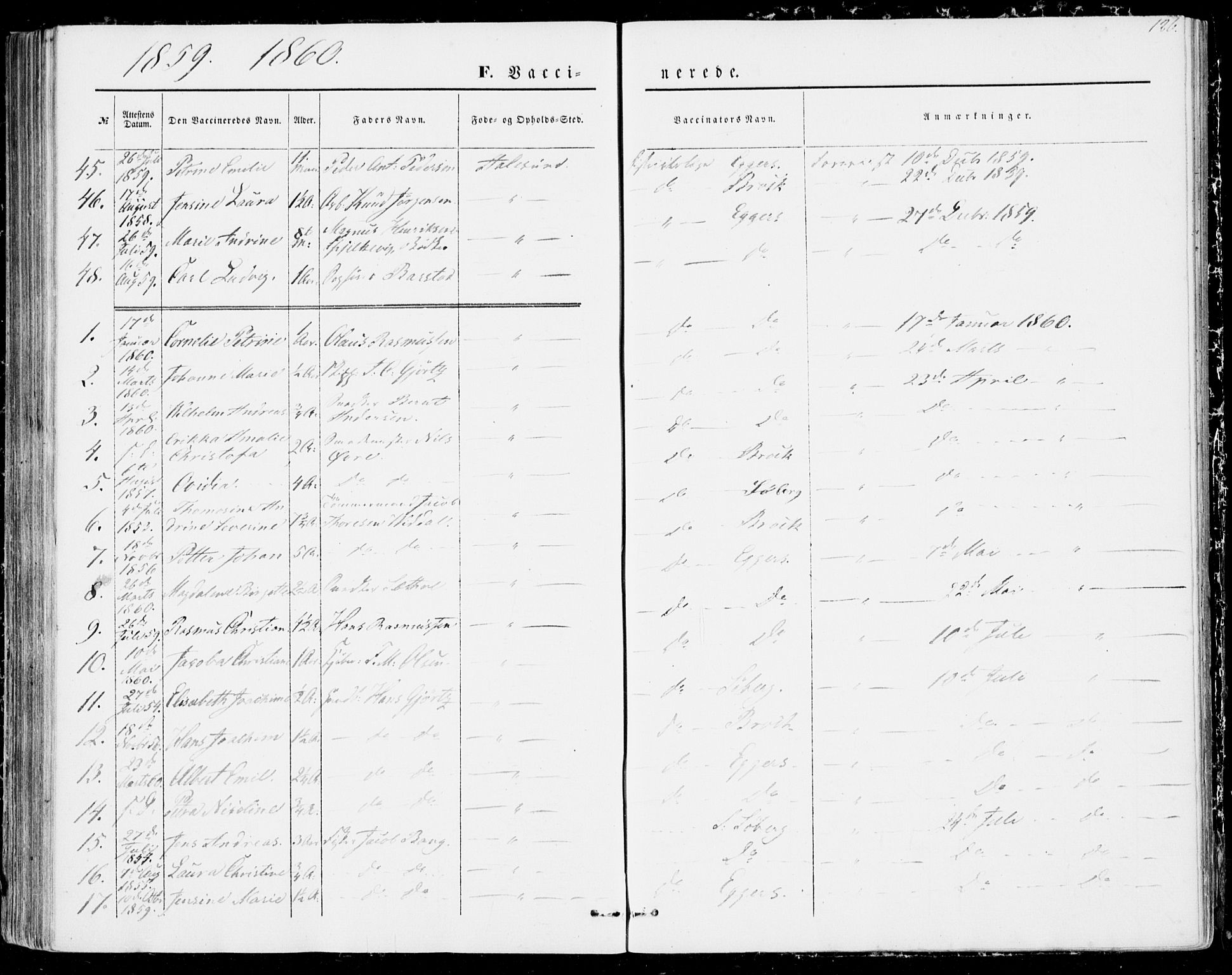 Ministerialprotokoller, klokkerbøker og fødselsregistre - Møre og Romsdal, AV/SAT-A-1454/529/L0451: Parish register (official) no. 529A01, 1855-1863, p. 126