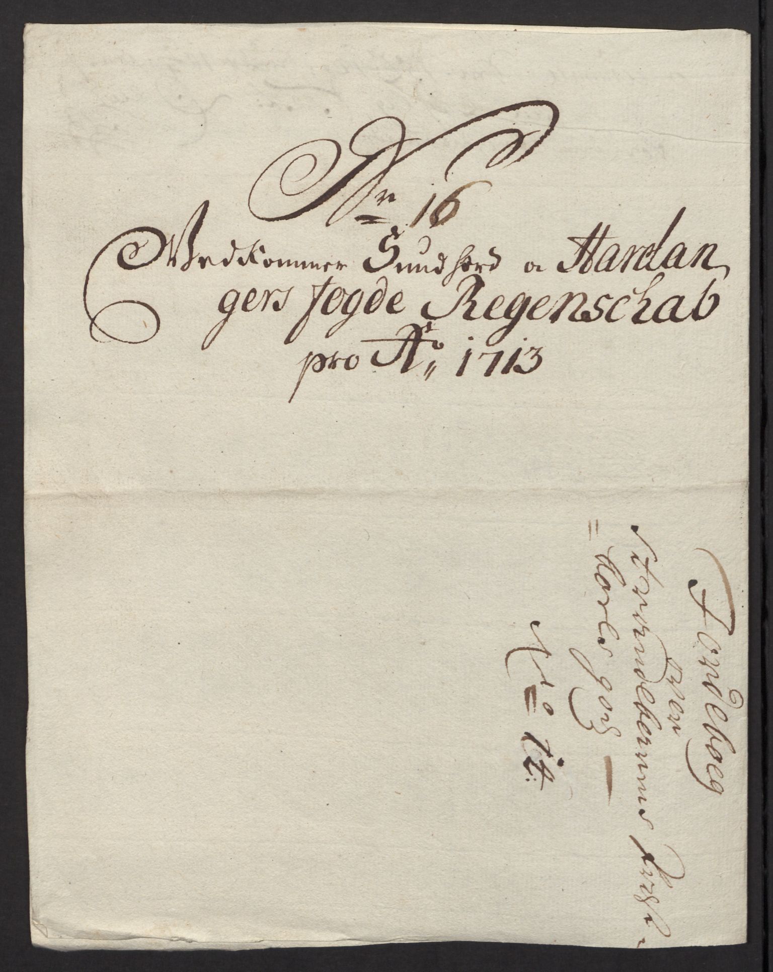 Rentekammeret inntil 1814, Reviderte regnskaper, Fogderegnskap, AV/RA-EA-4092/R48/L2989: Fogderegnskap Sunnhordland og Hardanger, 1713, p. 187