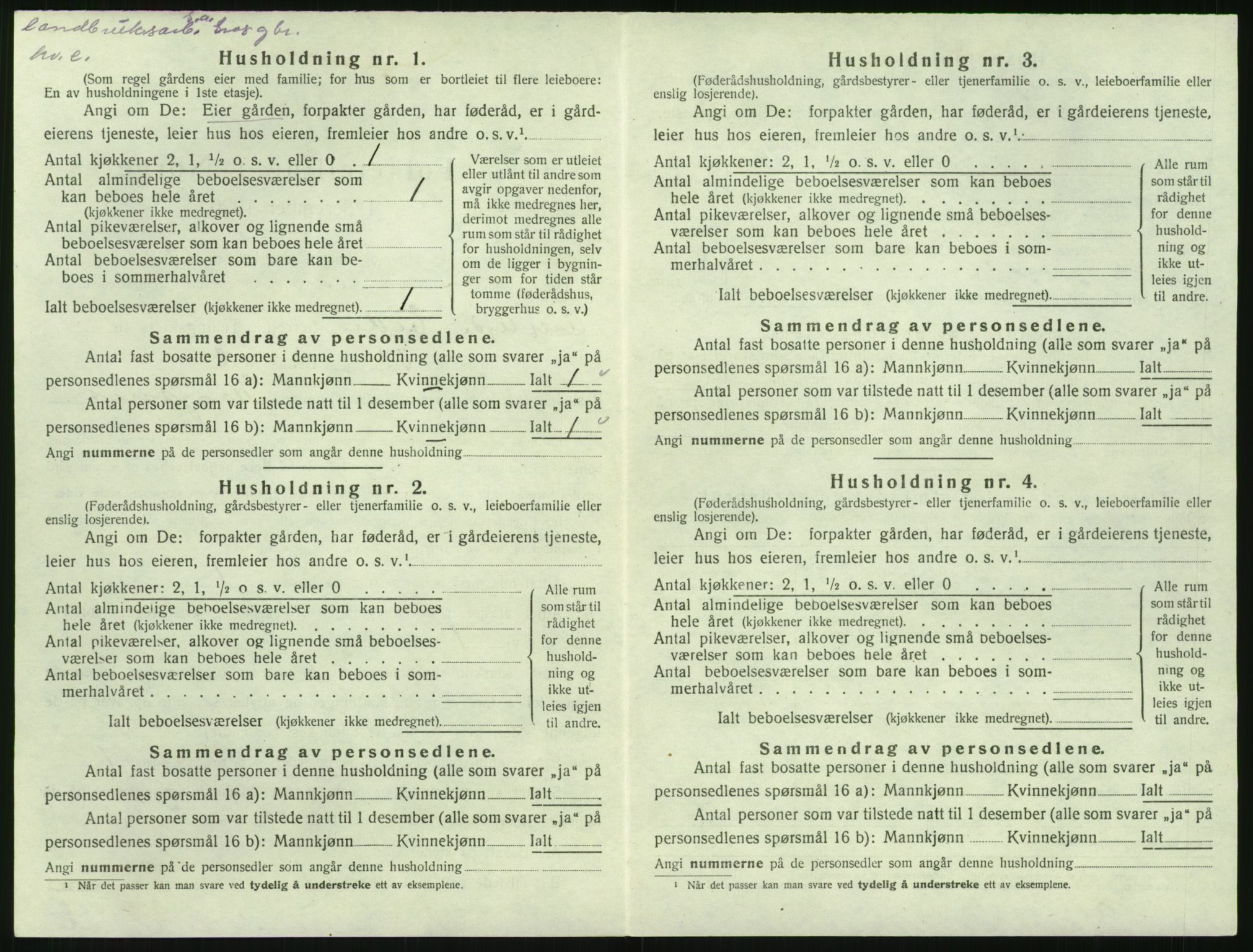 SAK, 1920 census for Eide, 1920, p. 323