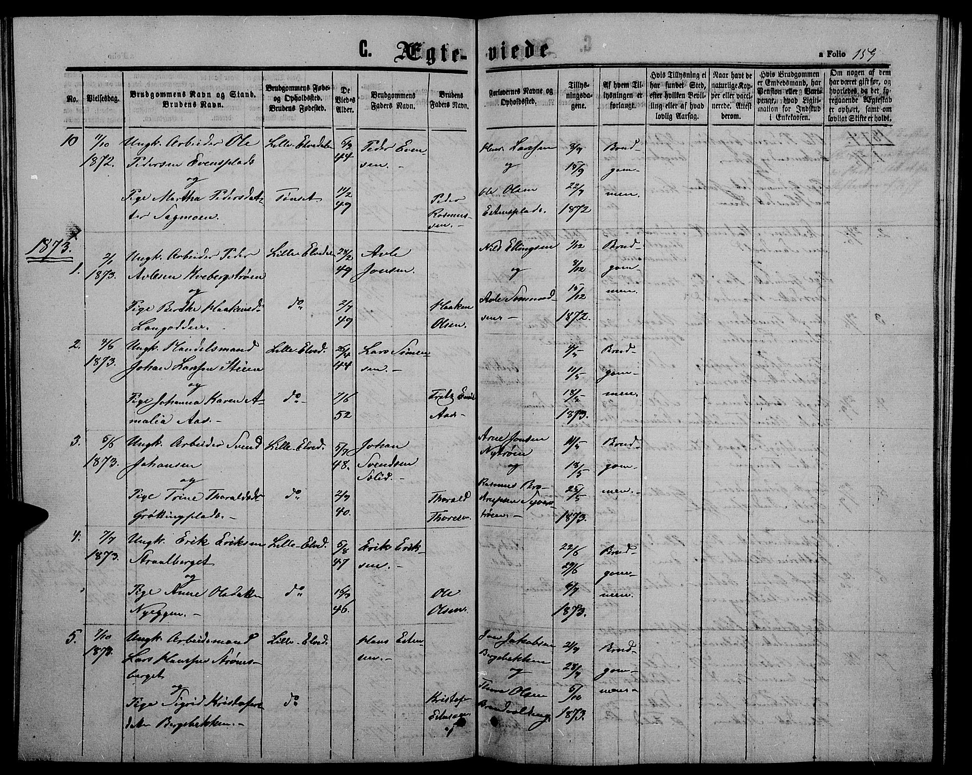 Alvdal prestekontor, AV/SAH-PREST-060/H/Ha/Hab/L0002: Parish register (copy) no. 2, 1863-1878, p. 159