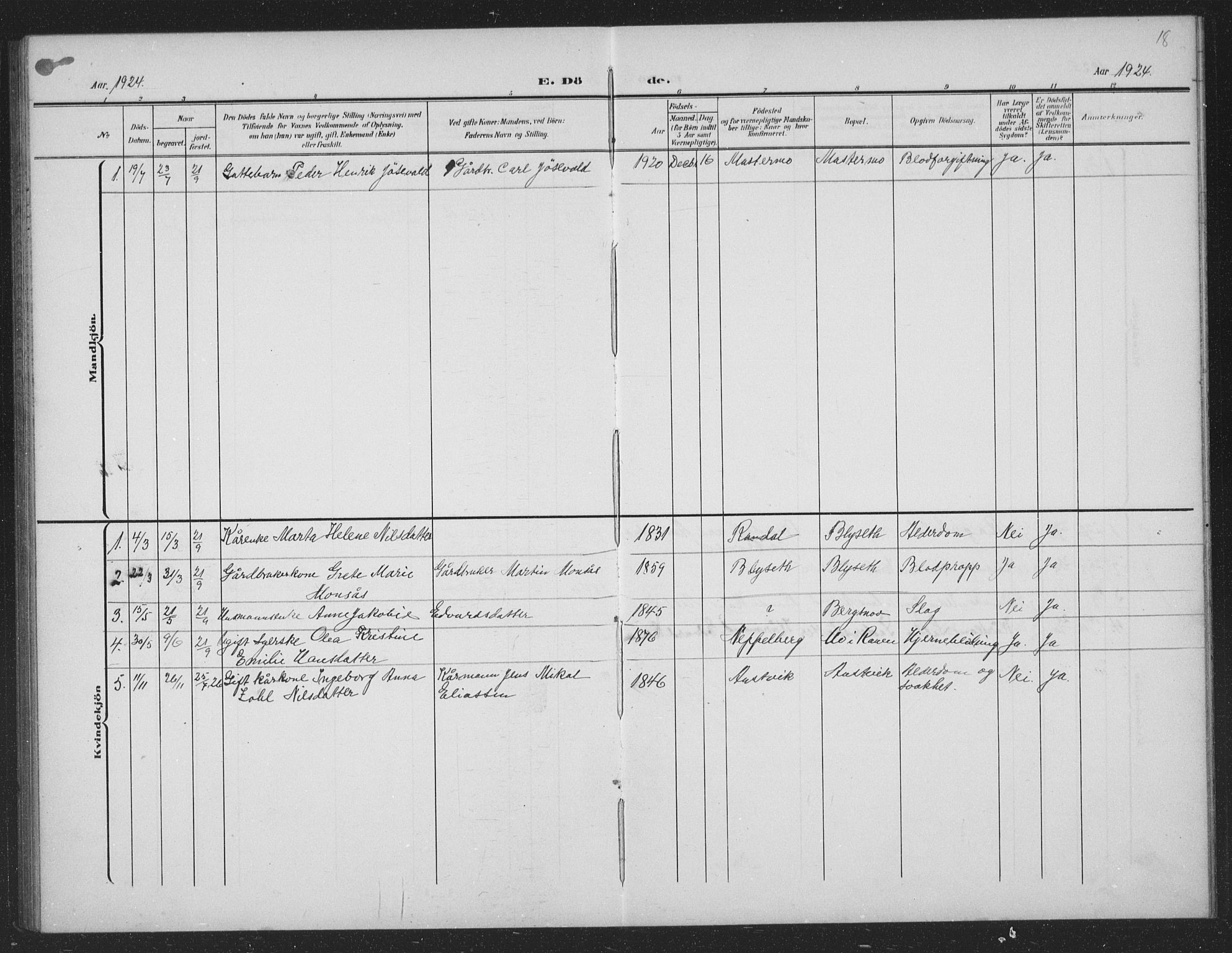 Ministerialprotokoller, klokkerbøker og fødselsregistre - Nordland, AV/SAT-A-1459/833/L0502: Parish register (copy) no. 833C01, 1906-1934, p. 18