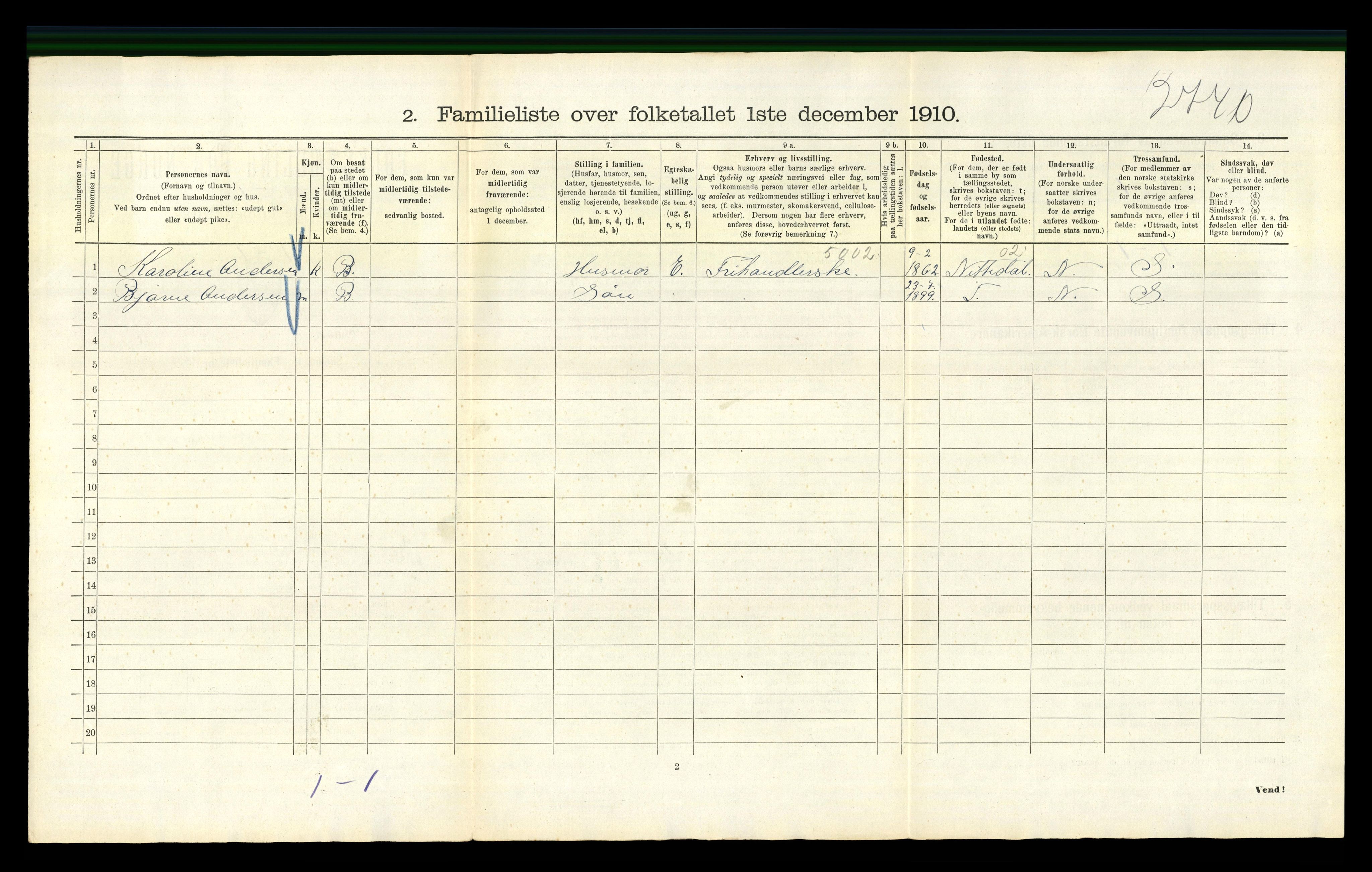 RA, 1910 census for Kristiania, 1910, p. 4818