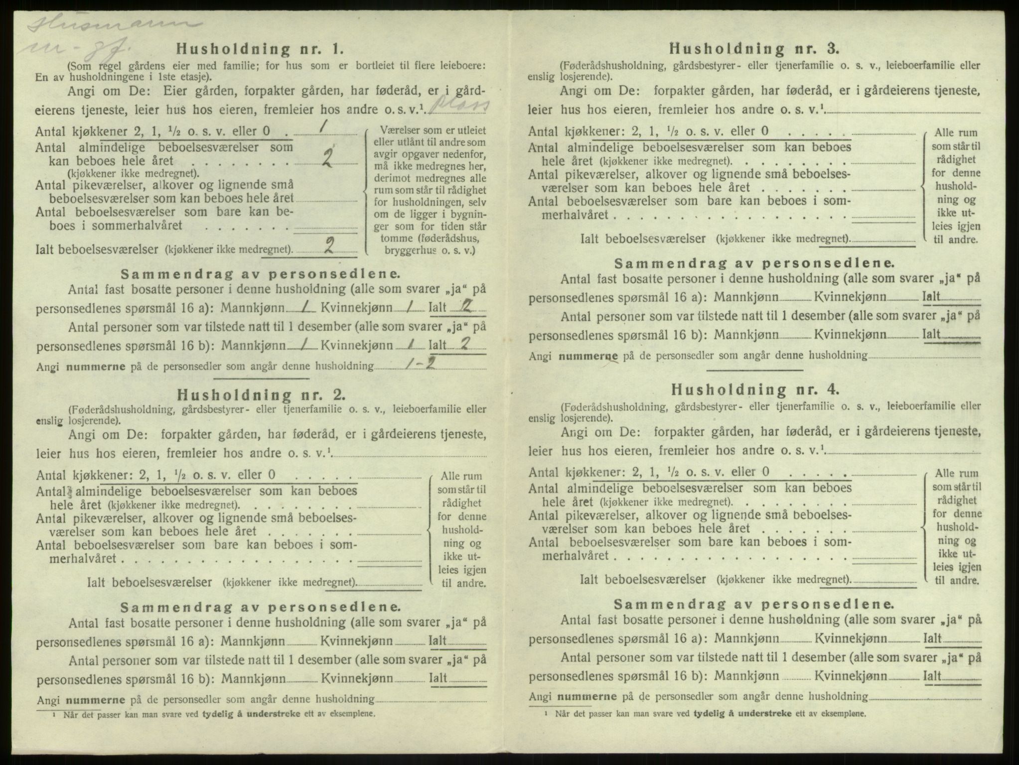 SAB, 1920 census for Kinn, 1920, p. 1496