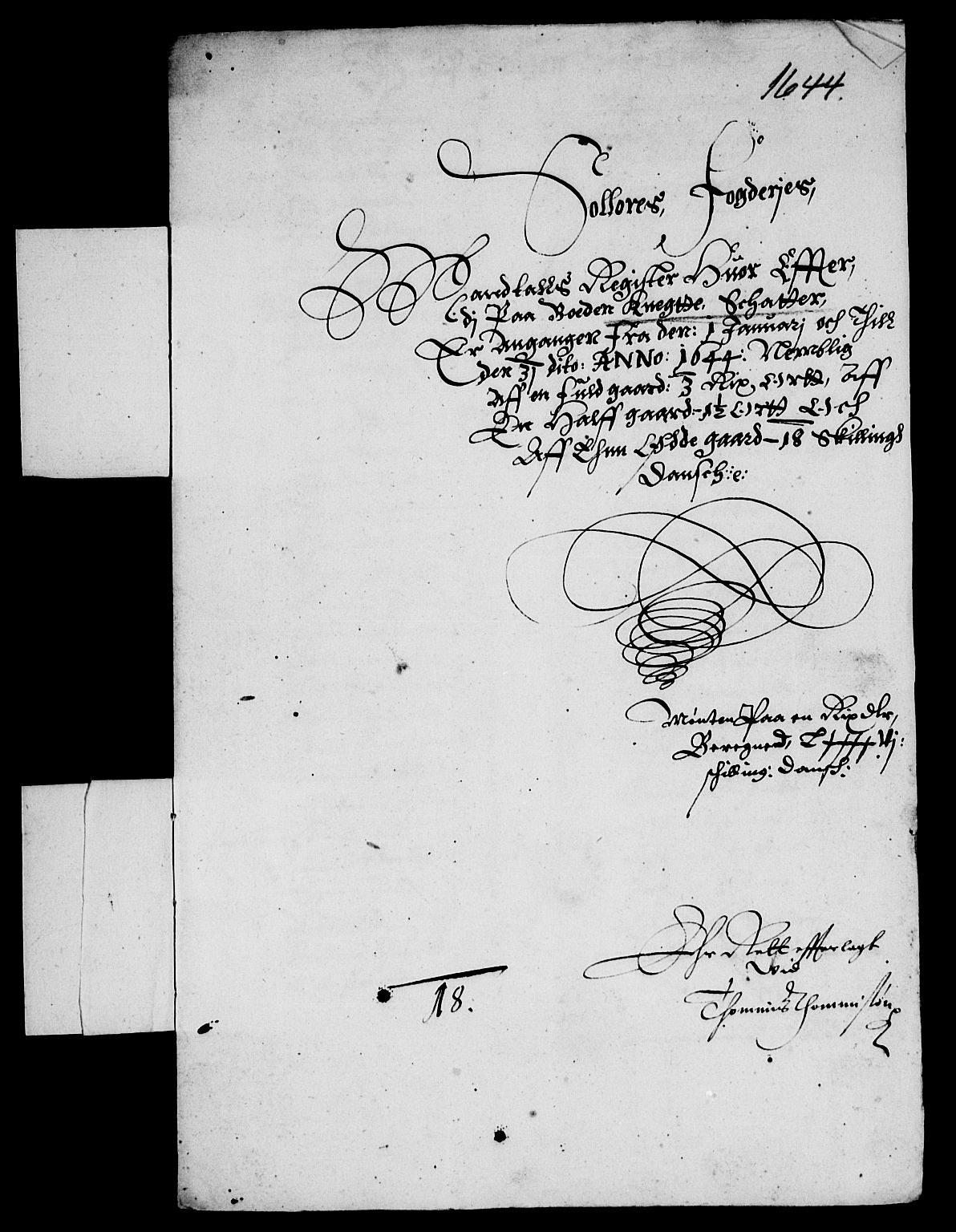 Rentekammeret inntil 1814, Reviderte regnskaper, Lensregnskaper, AV/RA-EA-5023/R/Rb/Rba/L0178: Akershus len, 1644